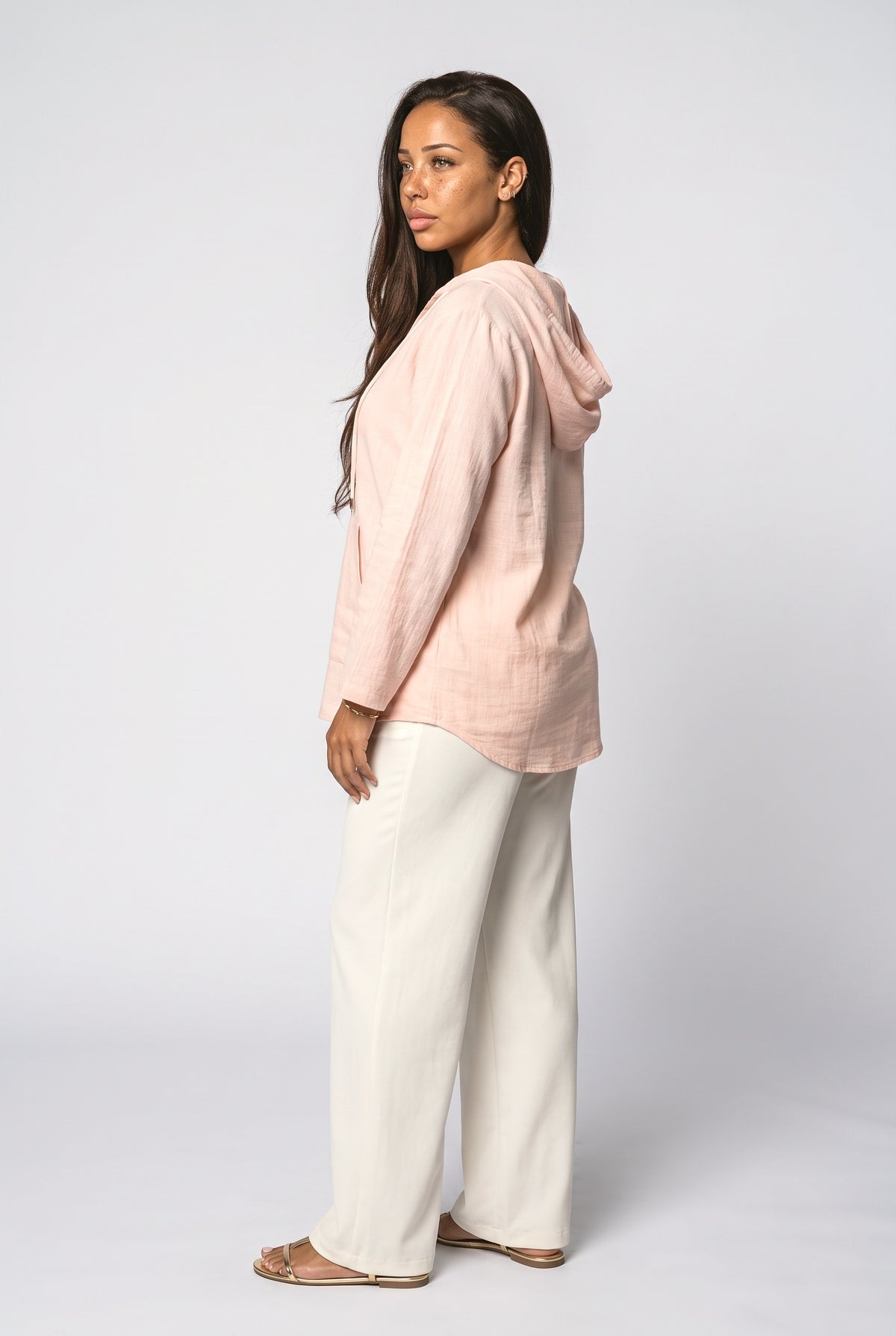V-Neck Hoodie, back view