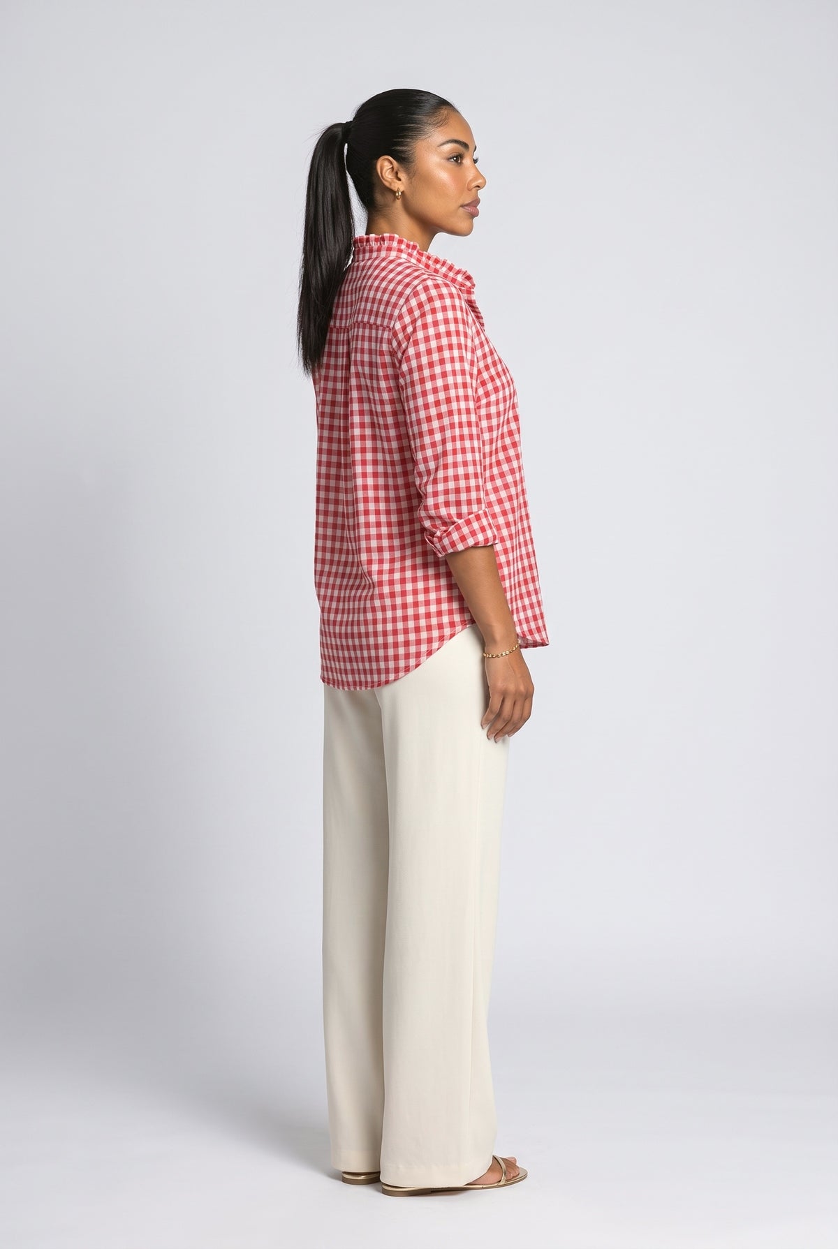 Ruffle Blouse, back view