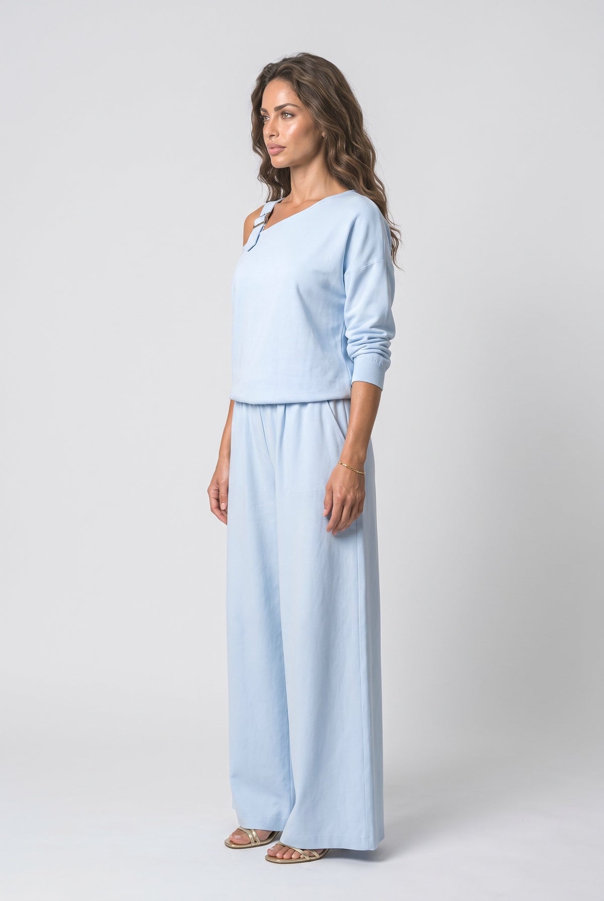 One-Shoulder Two Piece Outfit, back view