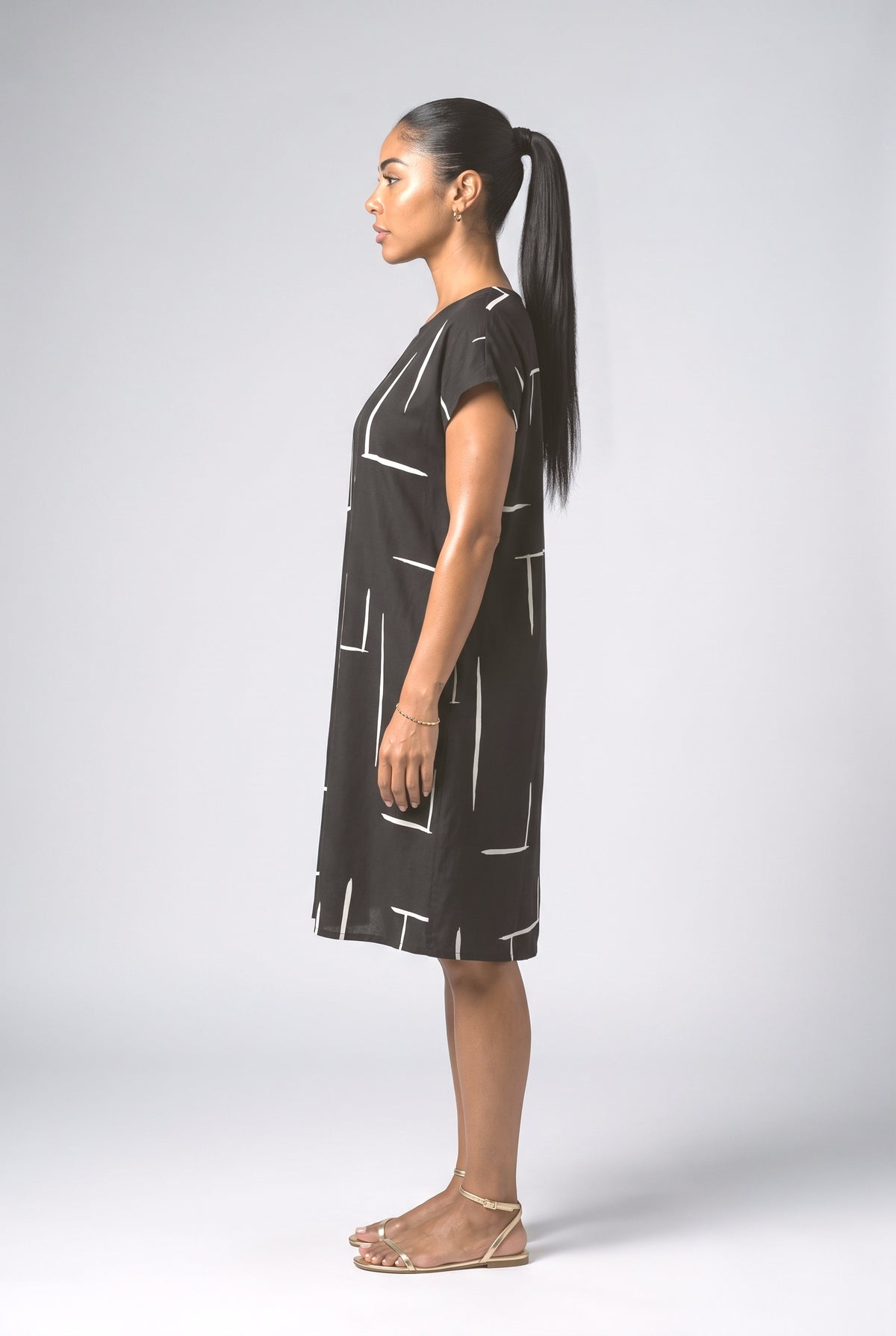 Abstract Midi Dress, back view