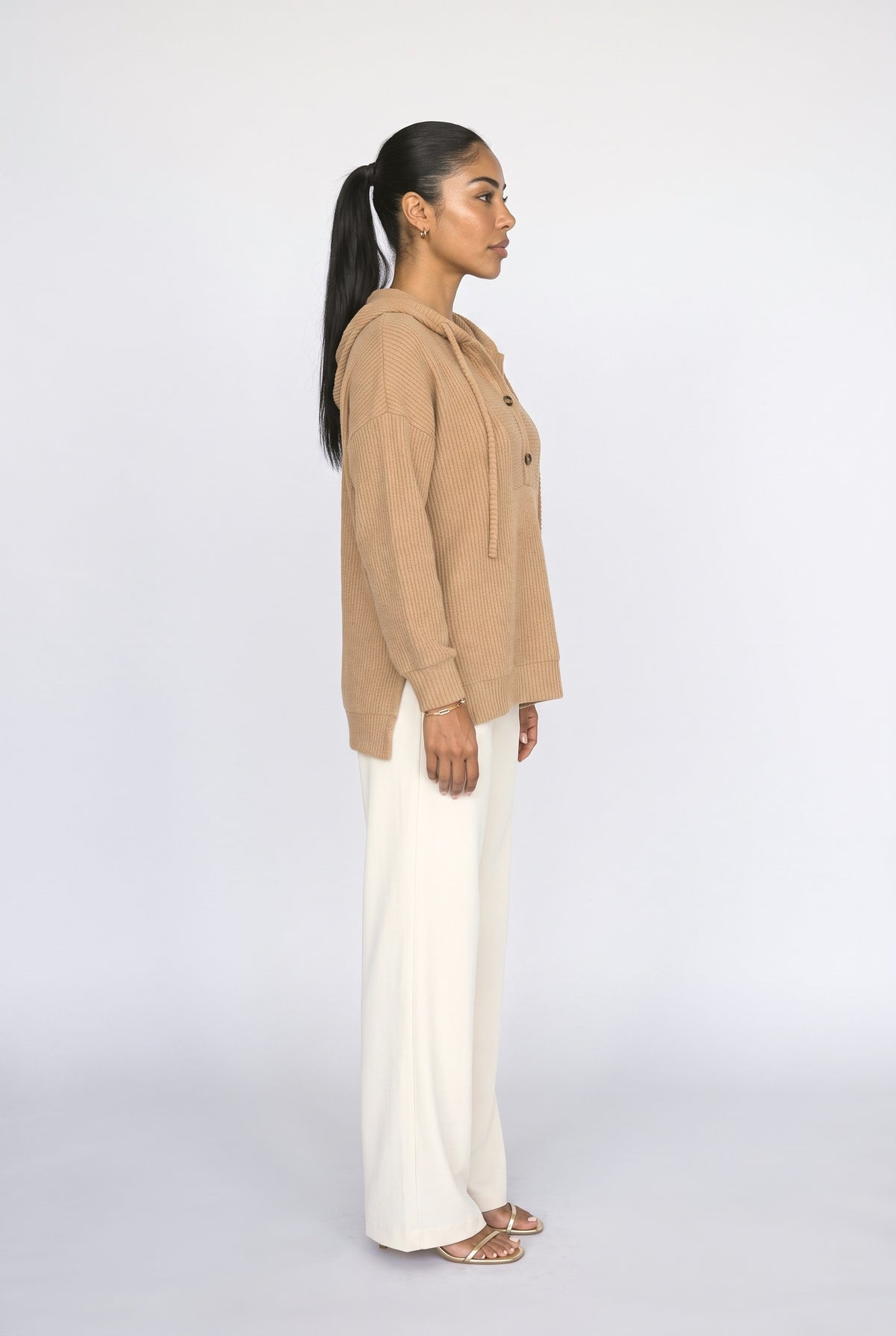 Knit Hoodie, back view