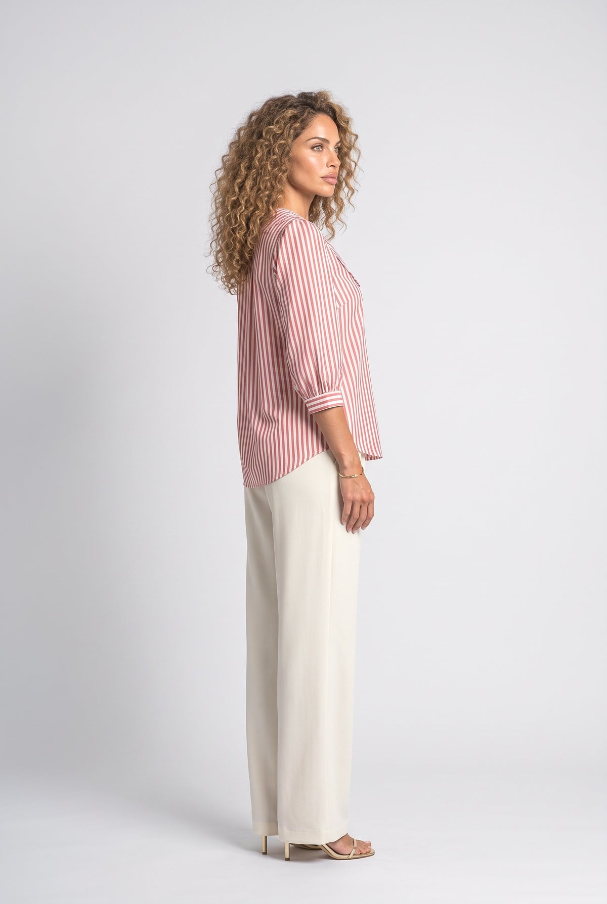 Striped Blouse, back view