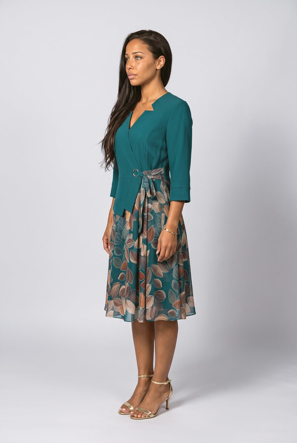 Green Cocktail Dress, back view