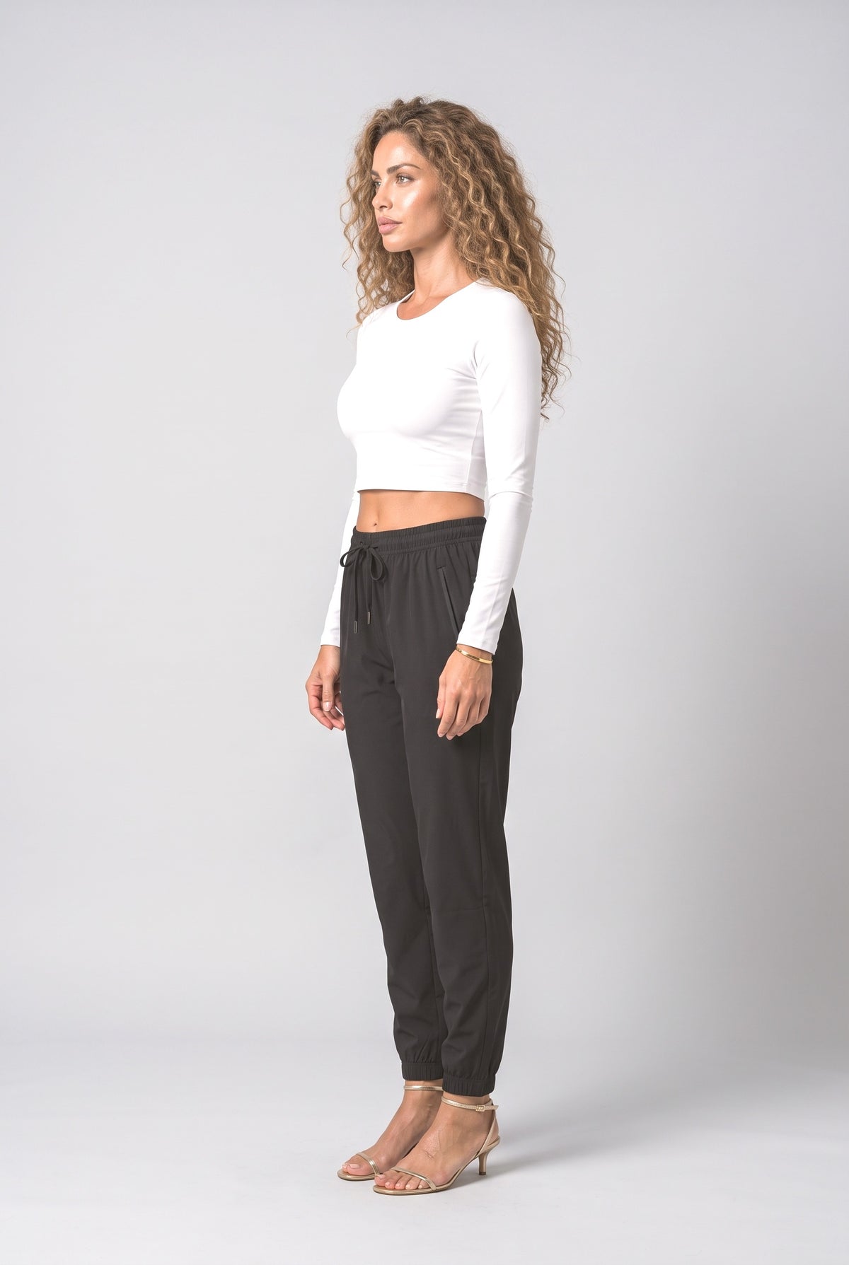 Silky Wide Leg Pants, back view