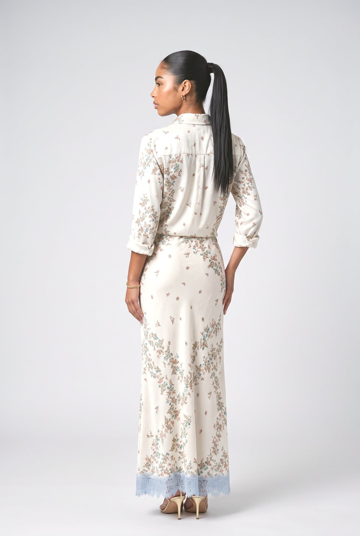 Bohemian Serenity Floral Two-Piece Set, back view