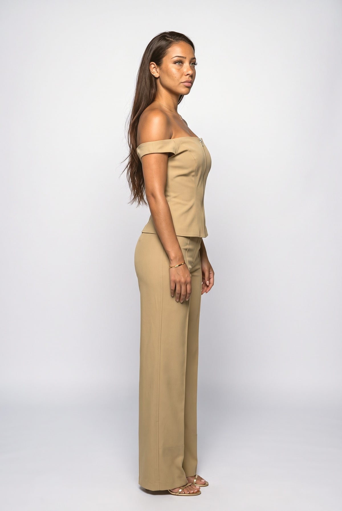 Off-Shoulder Skirt Set, back view