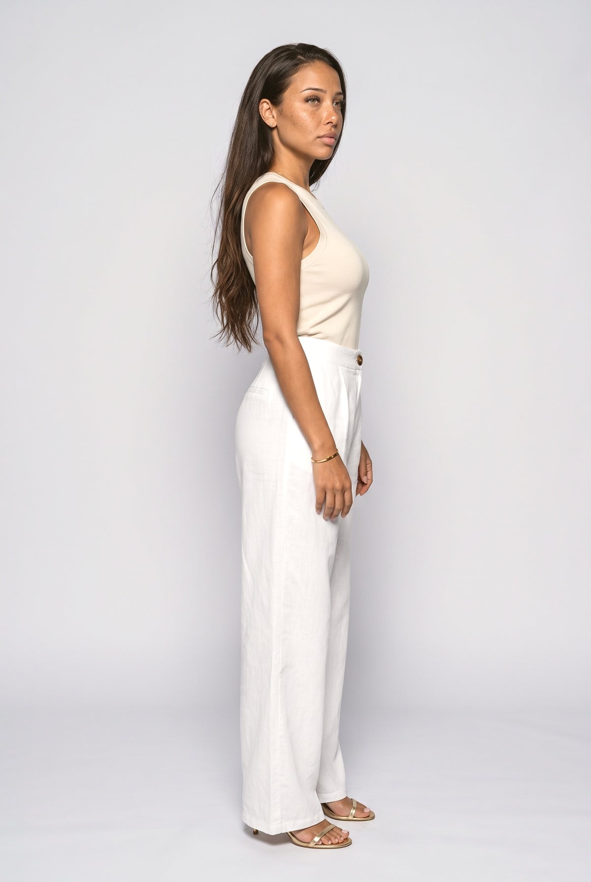 Draped Women's Trousers, back view
