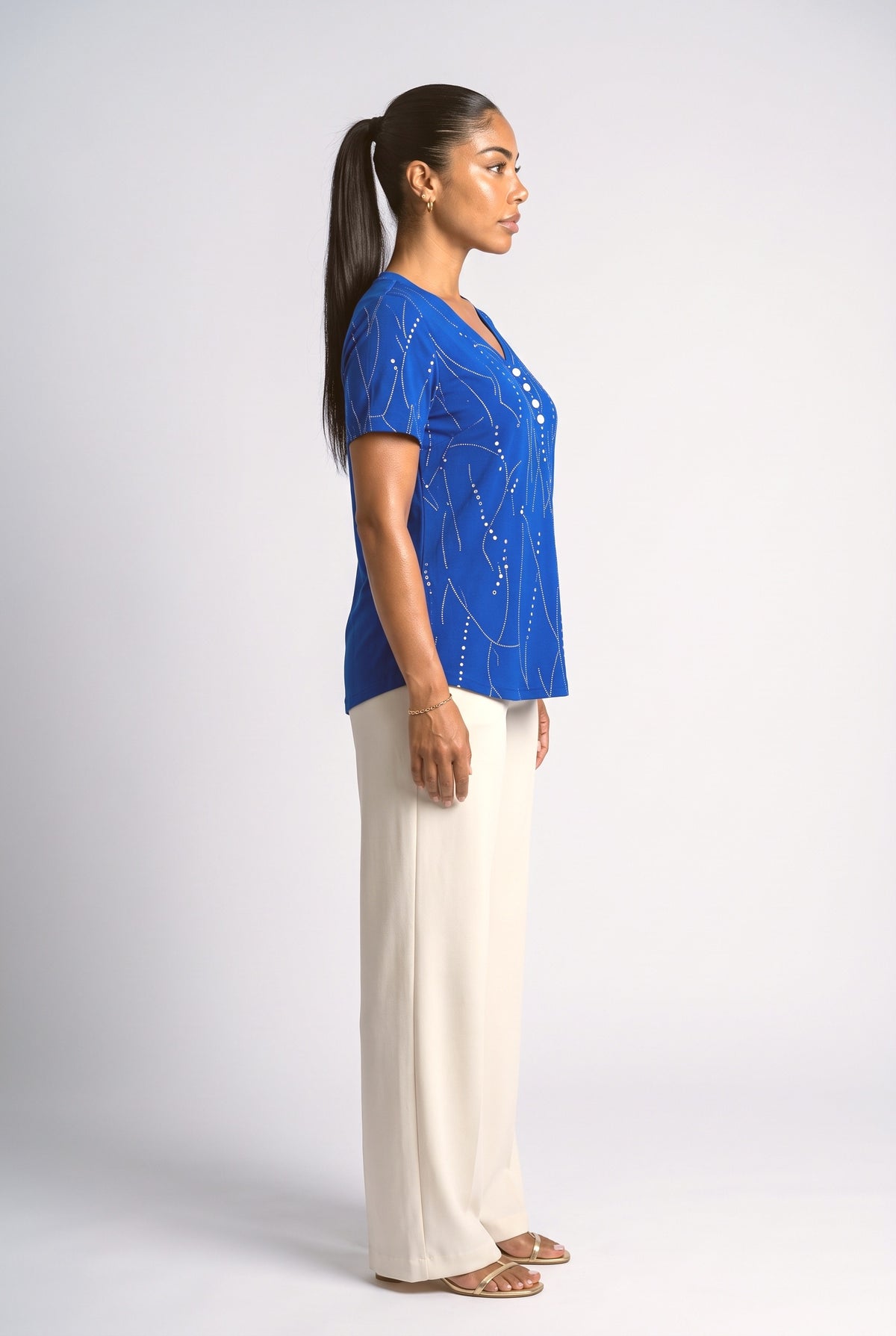 V-Neck Blouse, back view