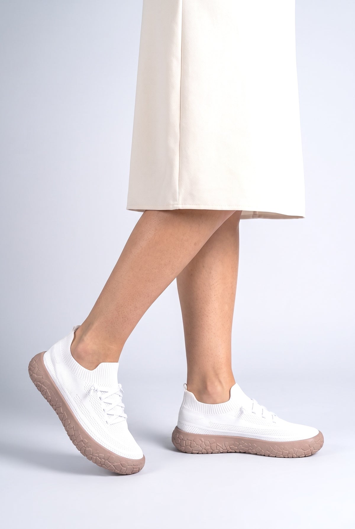 Mesh Chunky Sneakers, worn, shown to scale
