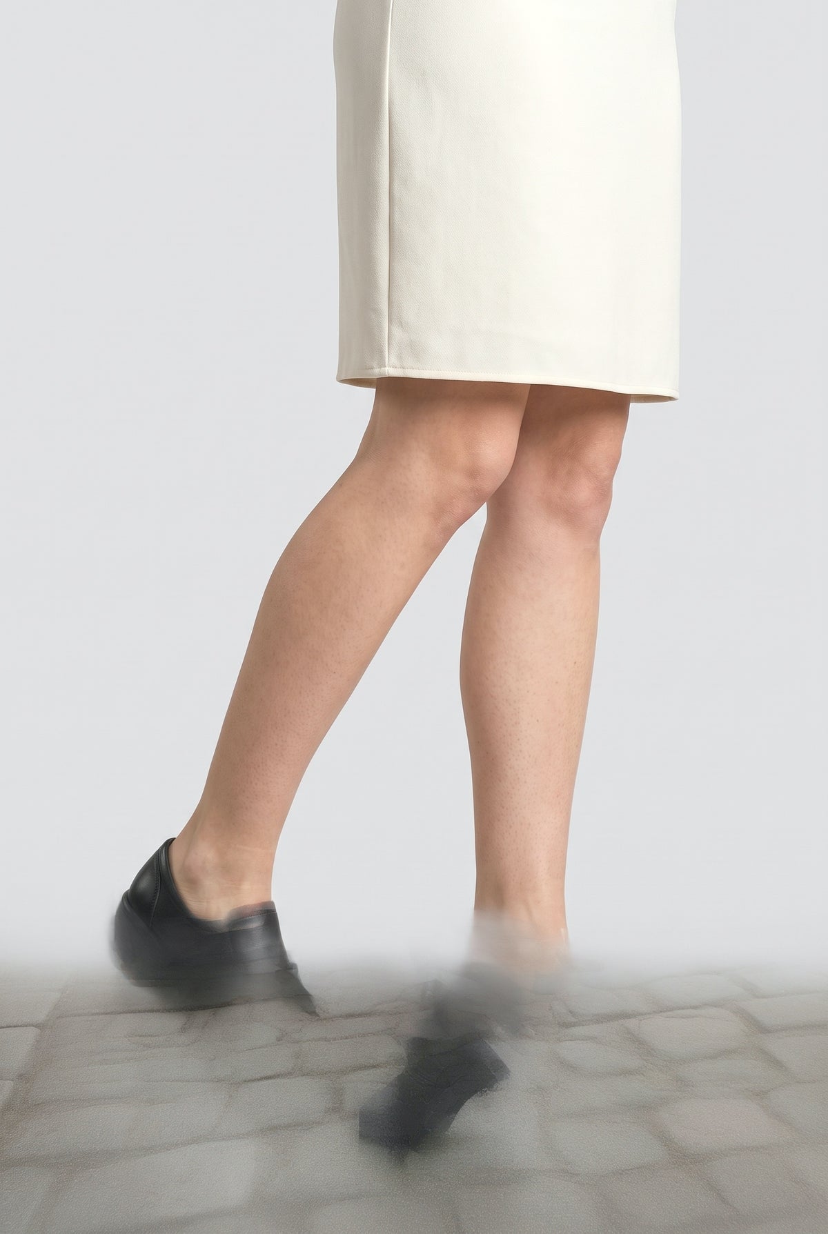 Black Casual Shoes Women, worn, shown to scale