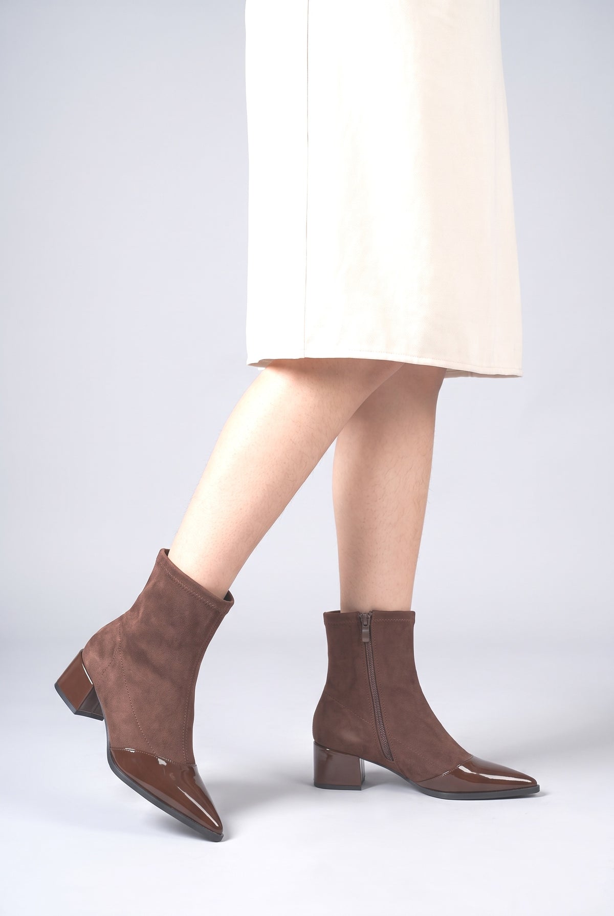Ankle Boots, worn, shown to scale