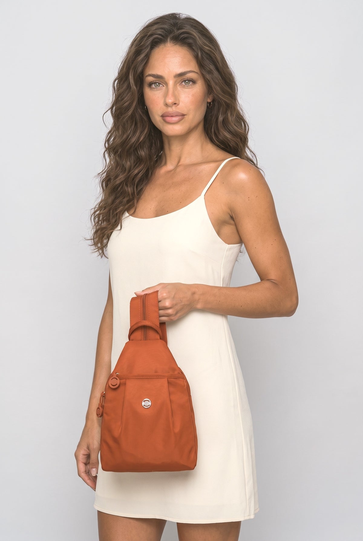 Shoulder Bag, worn, shown to scale