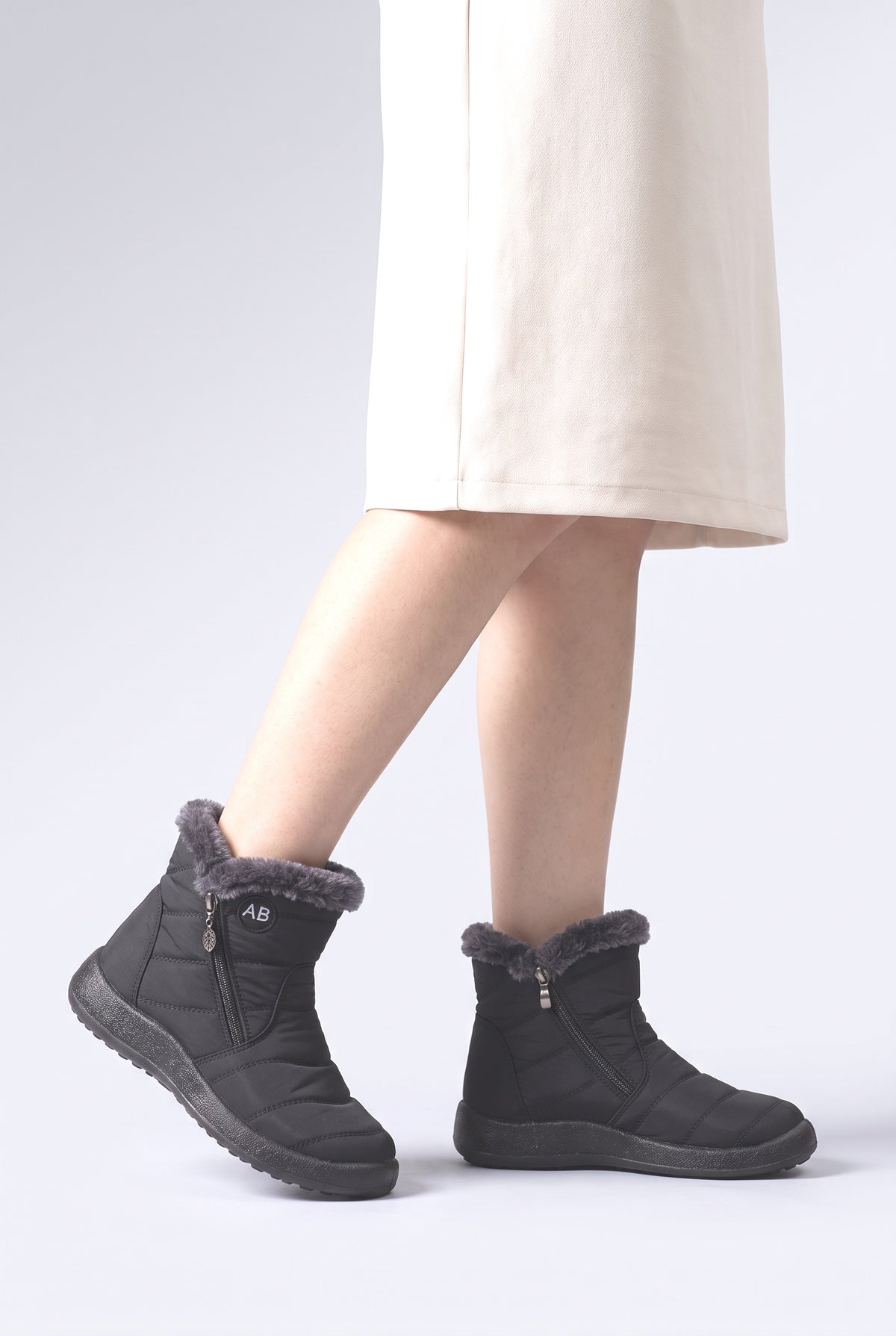 Ankle Boots, worn, shown to scale