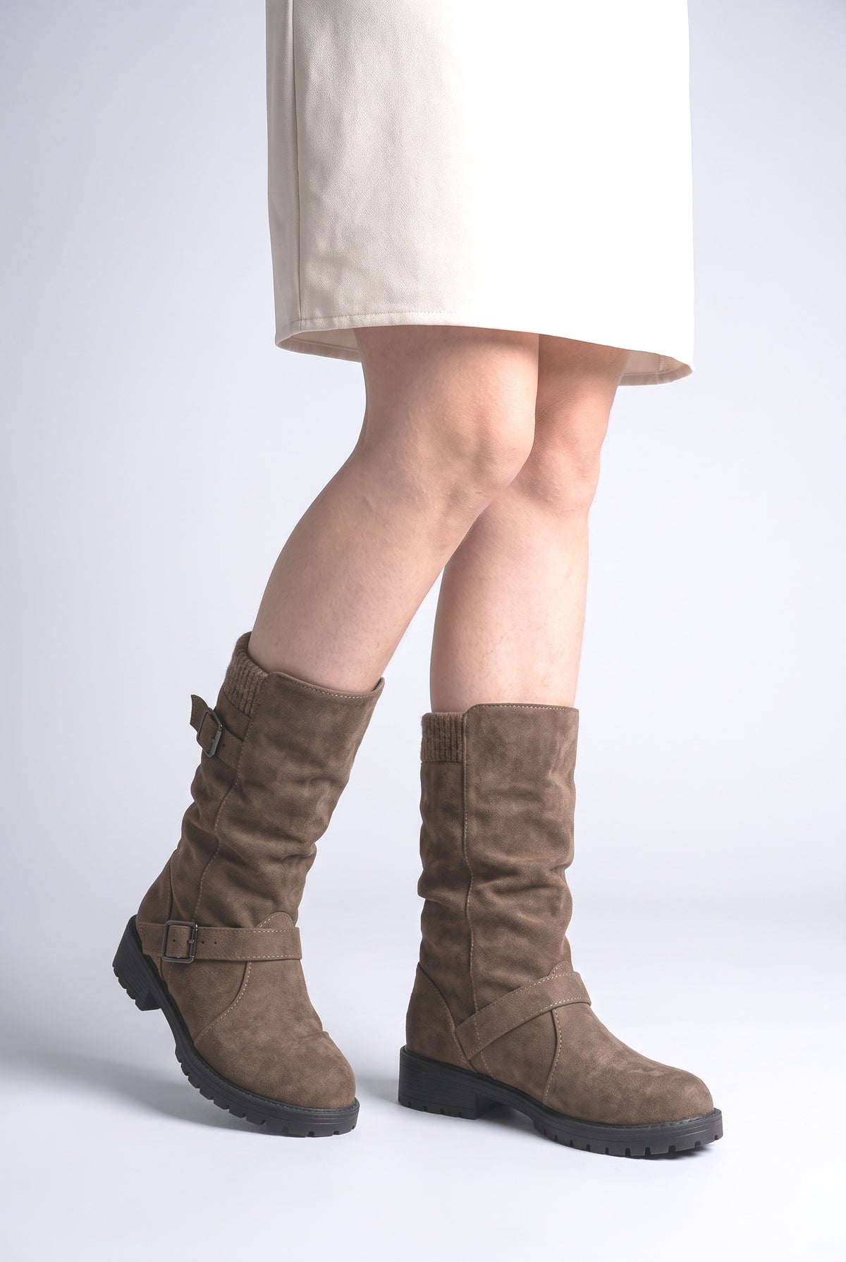 Women's Boots, worn, shown to scale