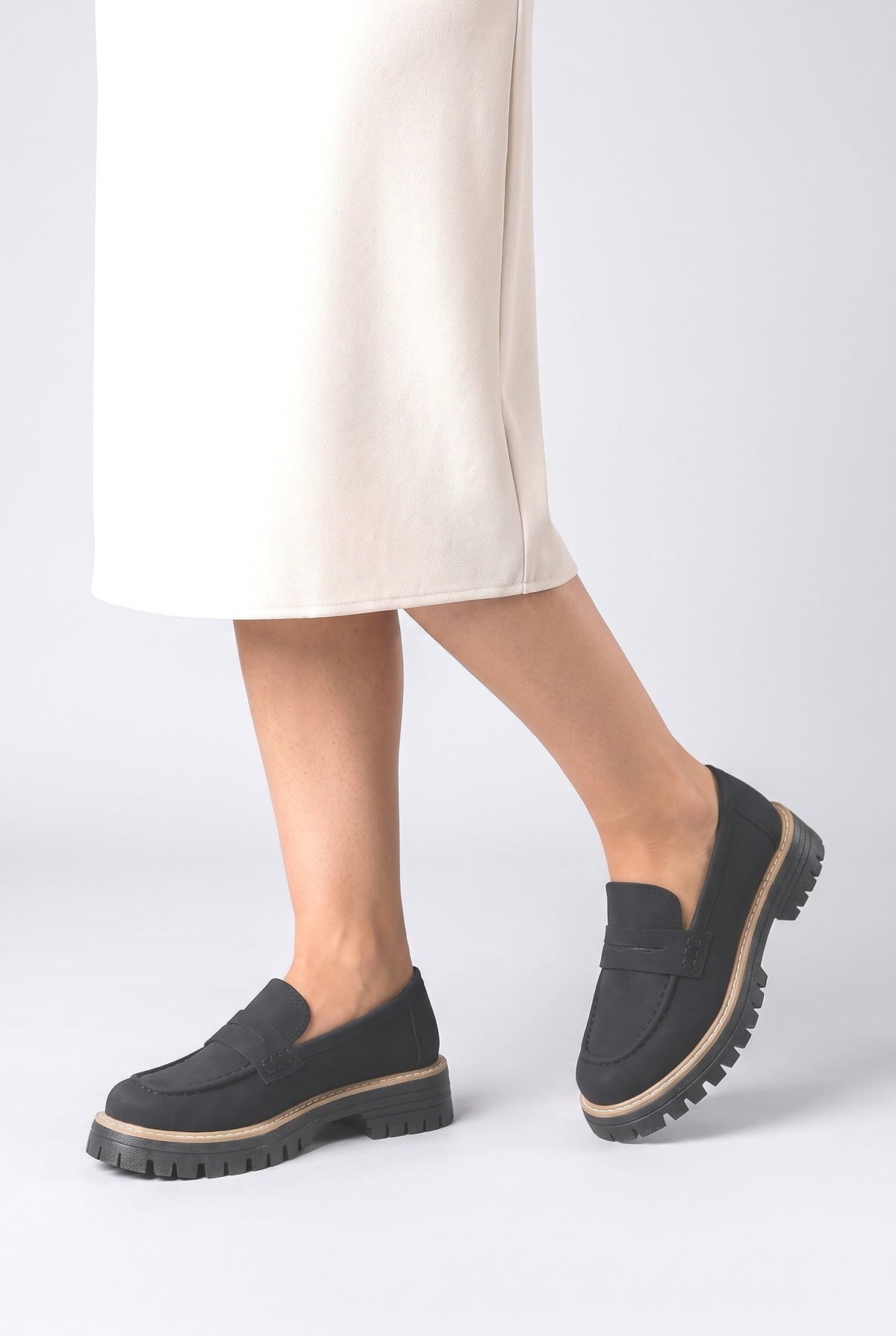 Loafers Women, worn, shown to scale