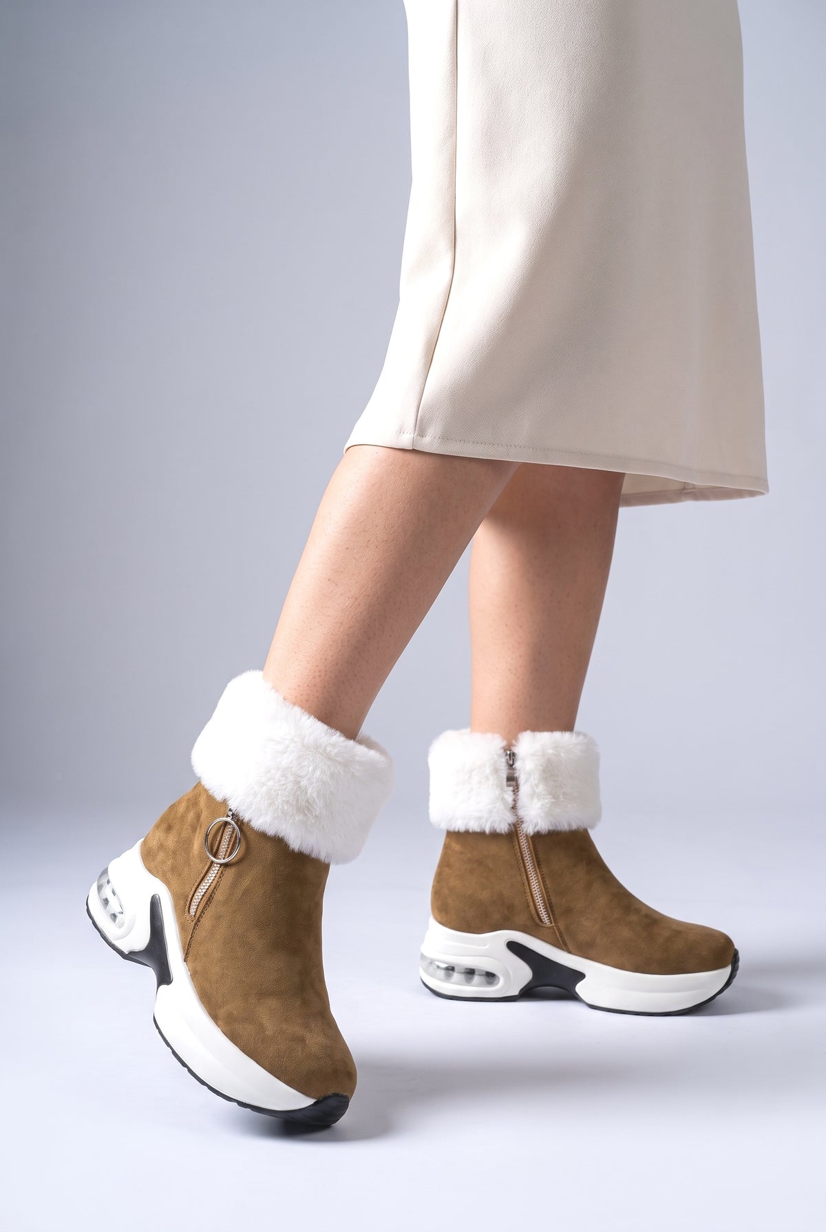 Ankle Boots, worn, shown to scale