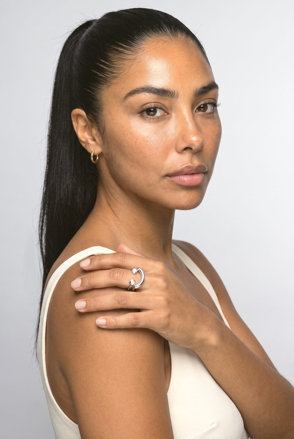 Ring Set, worn, shown to scale