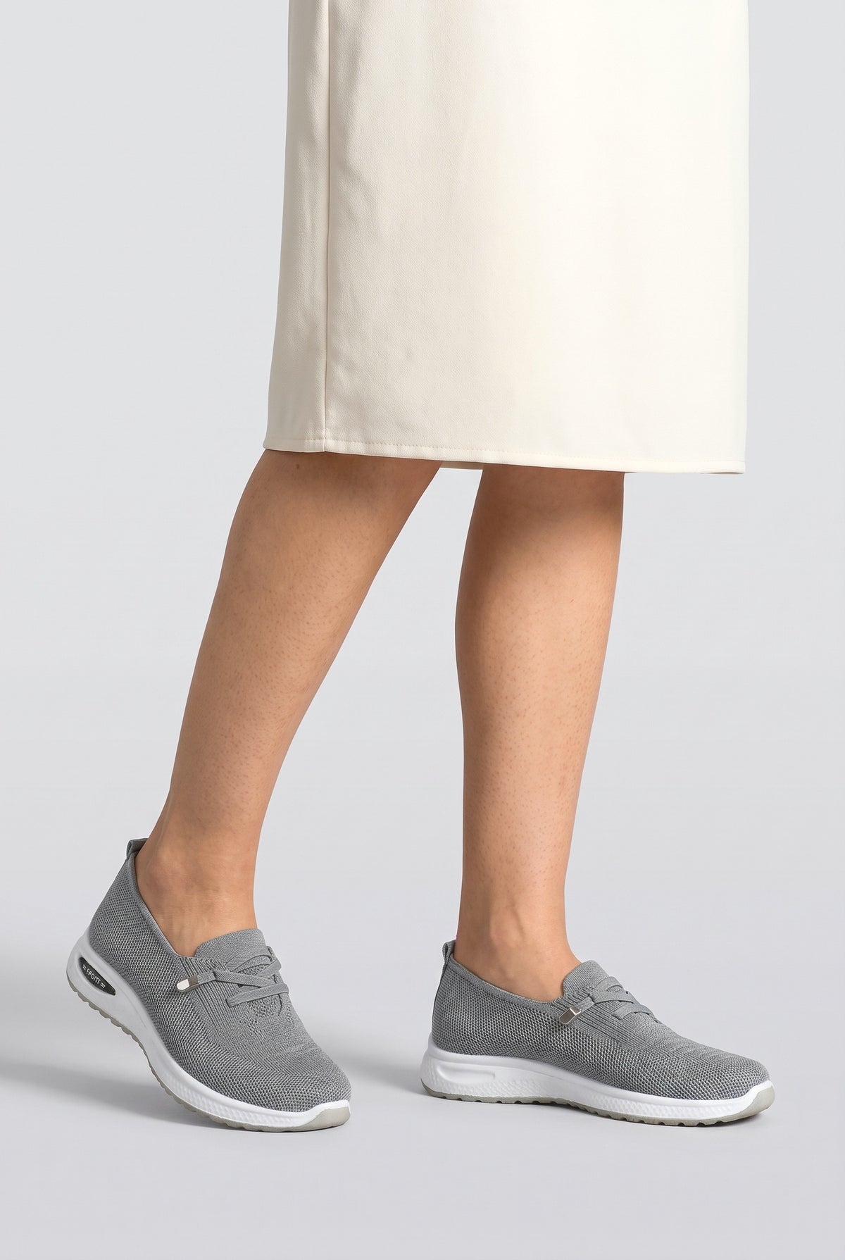 Mesh Chunky Sneakers, worn, shown to scale