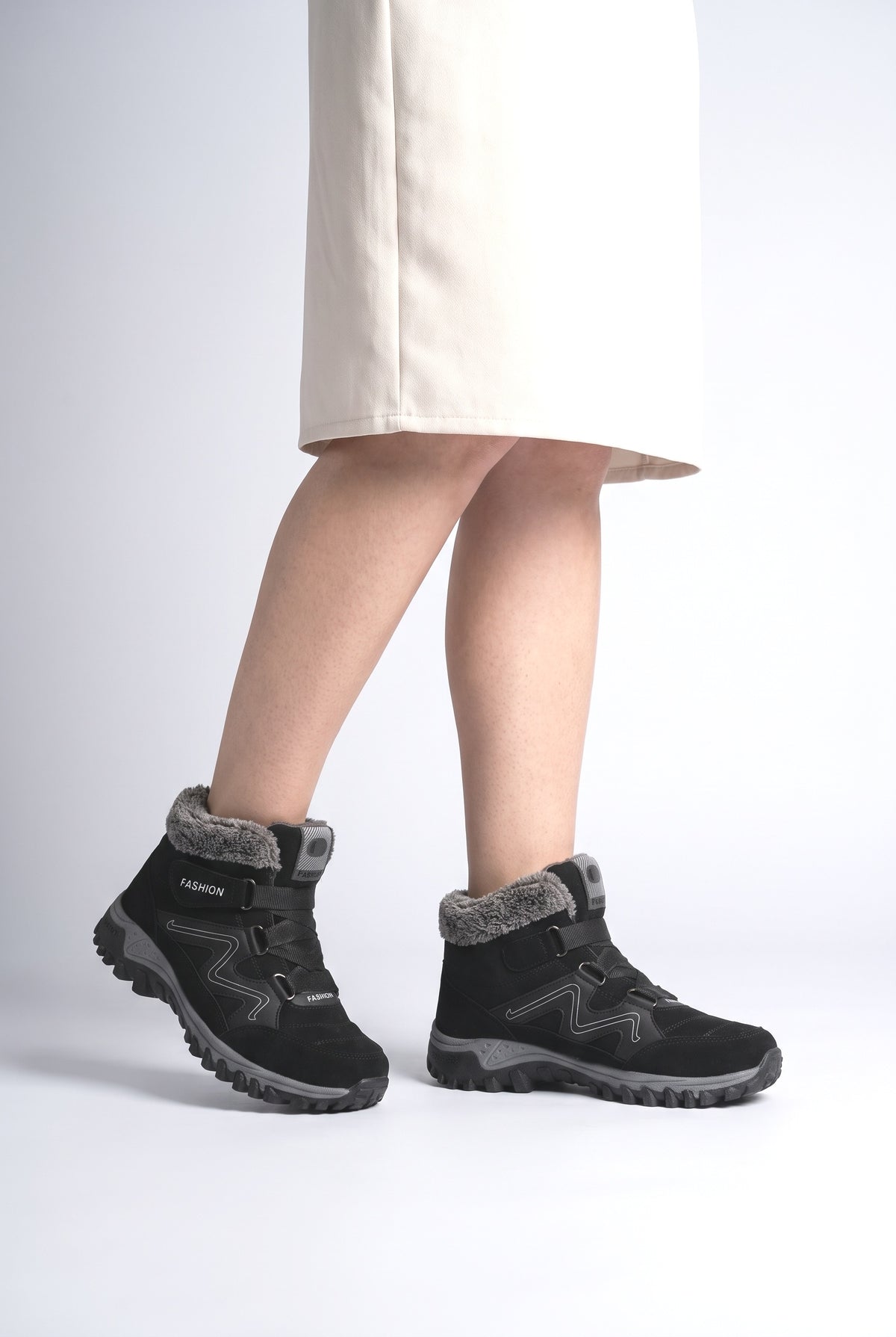 Ankle Boots, worn, shown to scale
