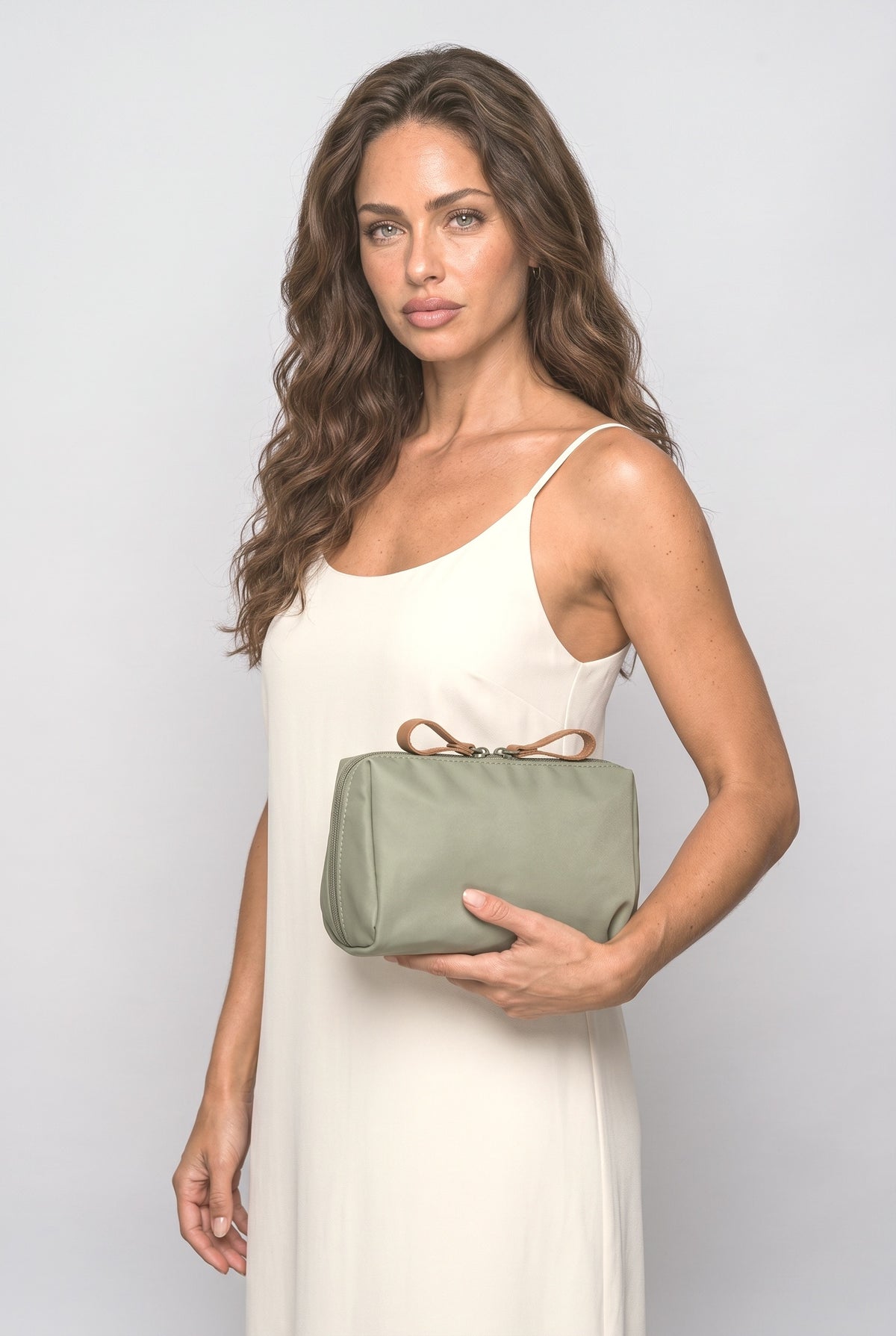 Shoulder Bag, worn, shown to scale