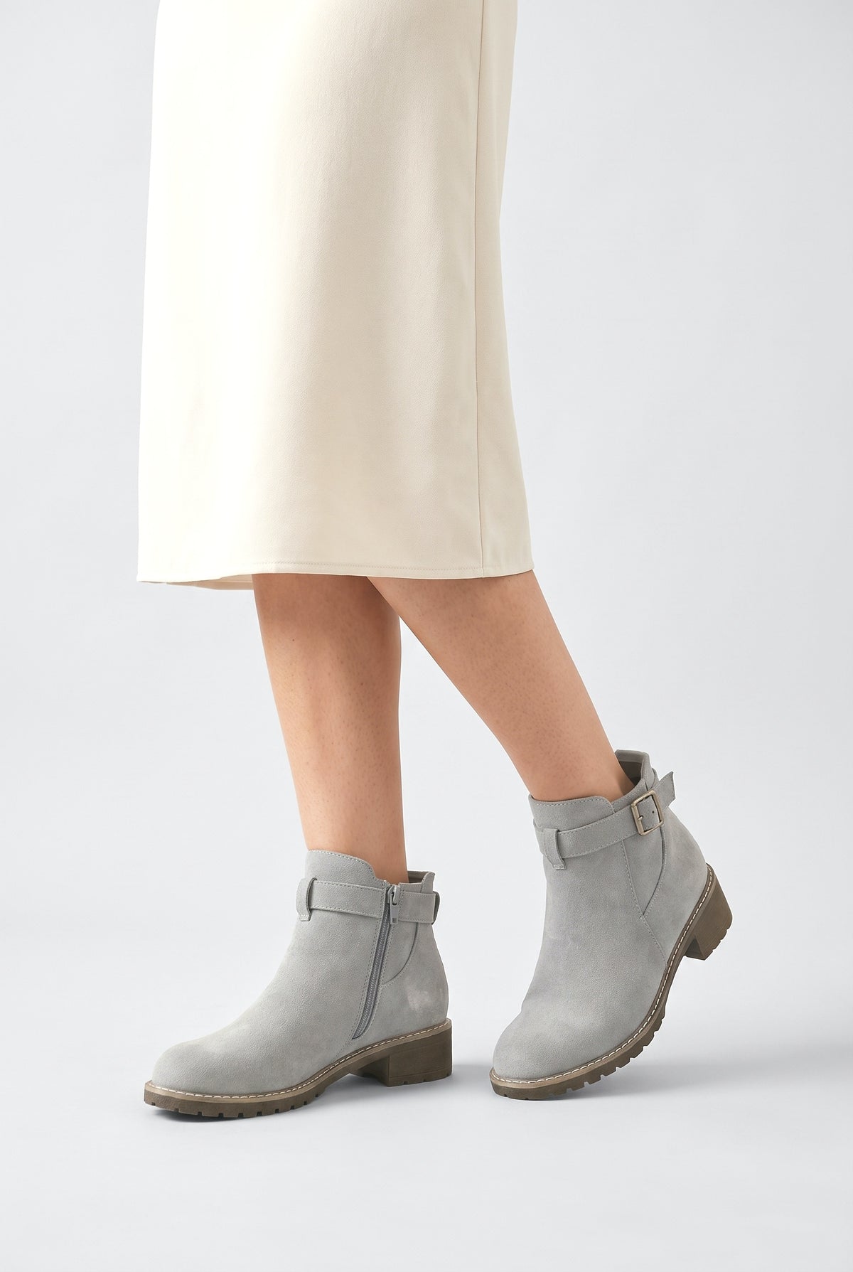 Ankle Boots, worn, shown to scale