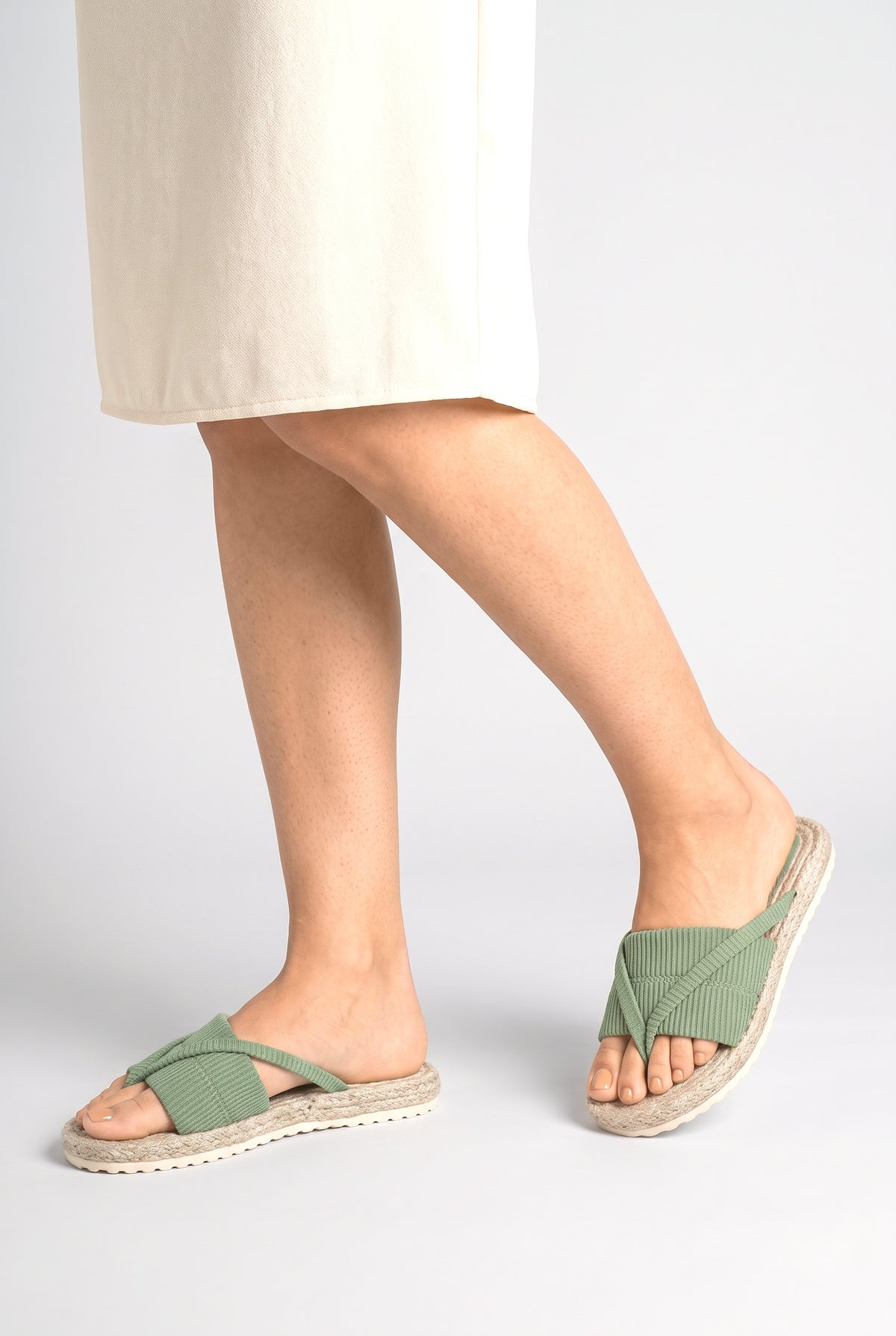 Platform Sandals, worn, shown to scale