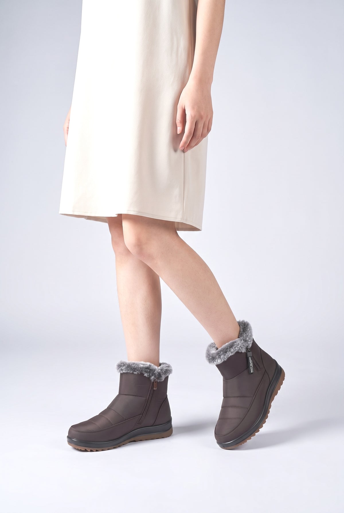 Women's Boots, worn, shown to scale