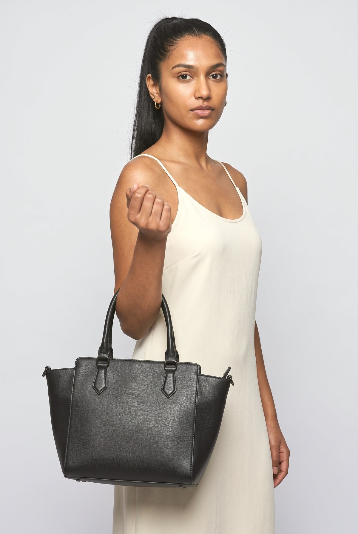 Tote Bag, worn, shown to scale