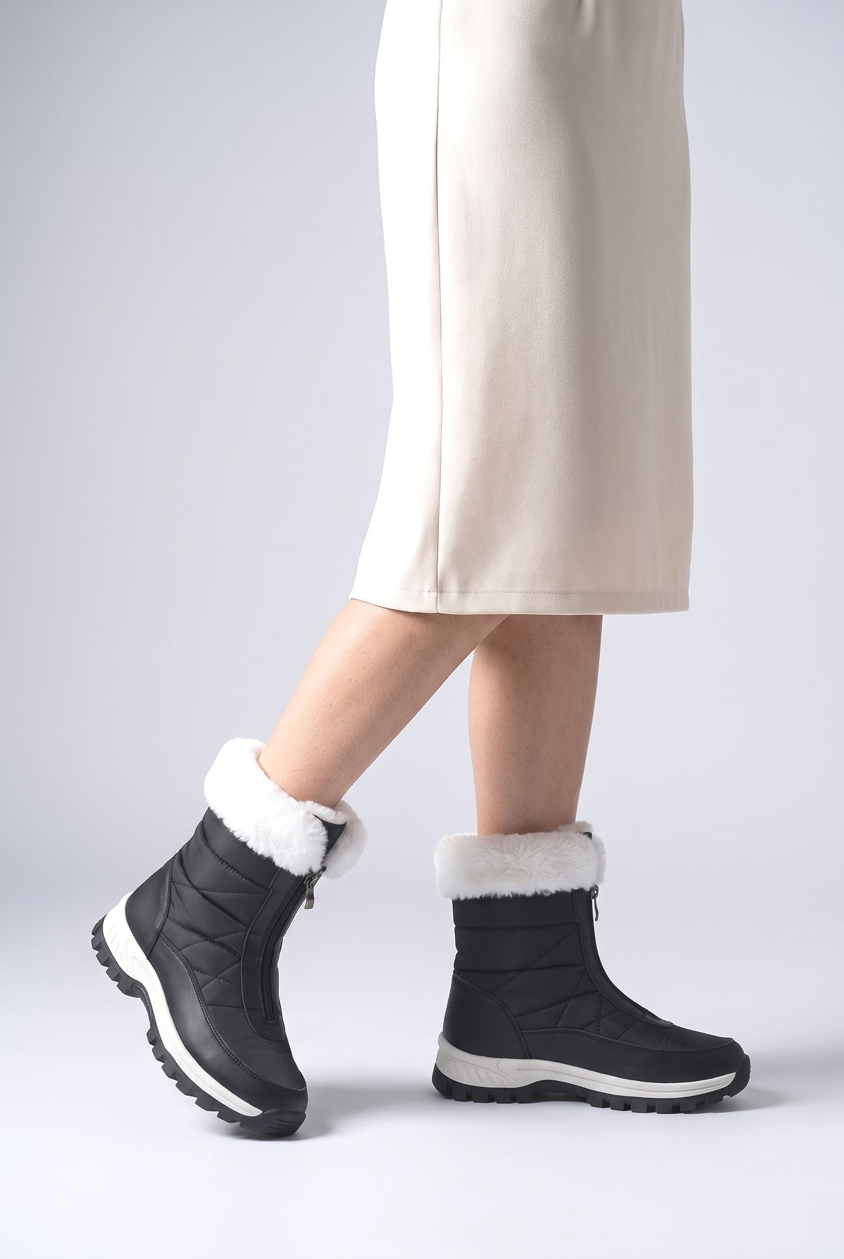 Women's Boots, worn, shown to scale