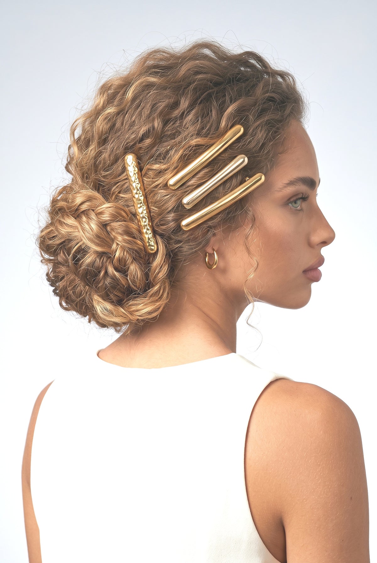 Hairpin Hair Accessories, worn, shown to scale