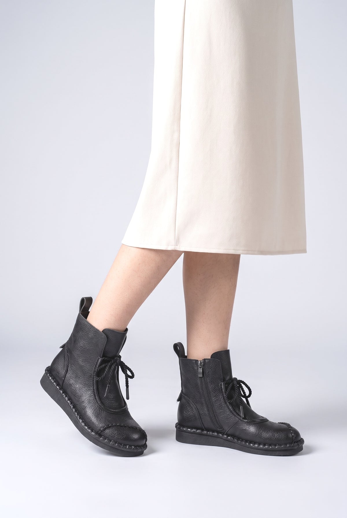 Ankle Boots, worn, shown to scale