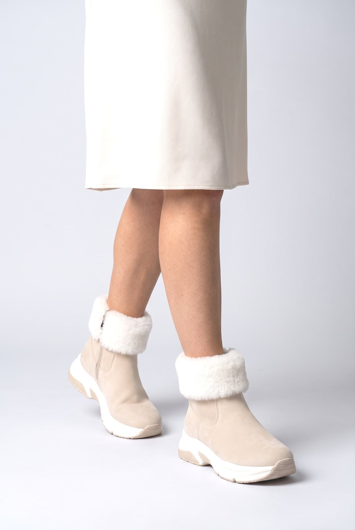 Ankle Boots, worn, shown to scale