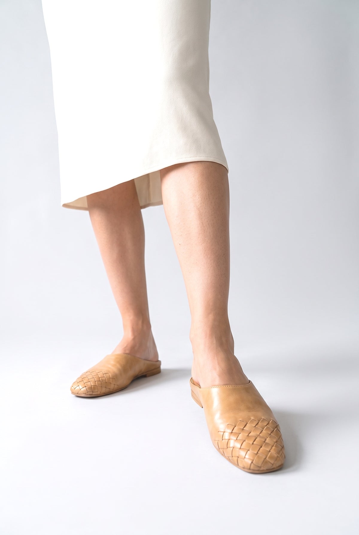 Mule Shoes, worn, shown to scale