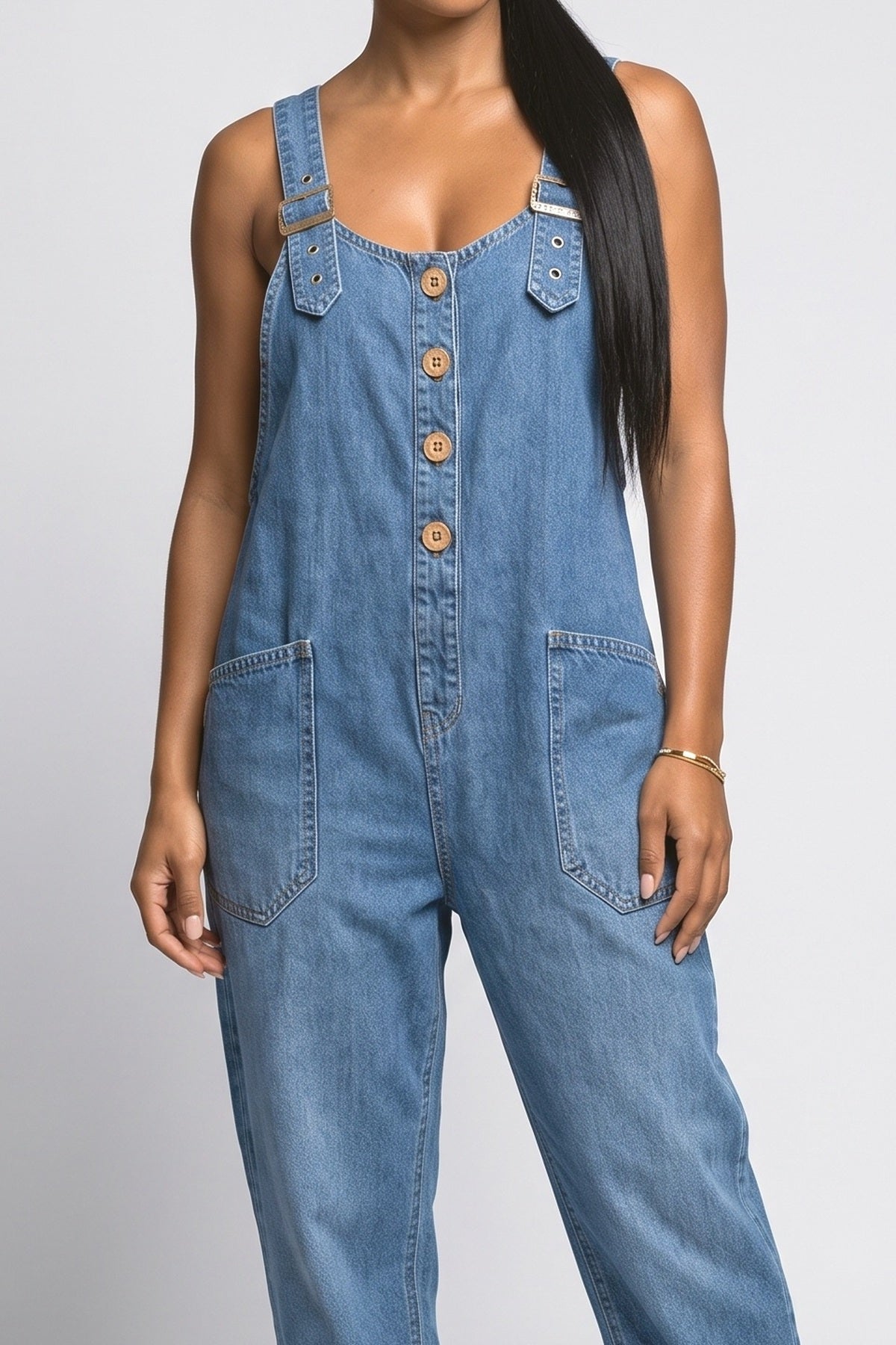 Denim Two Piece Outfit, fabric detail