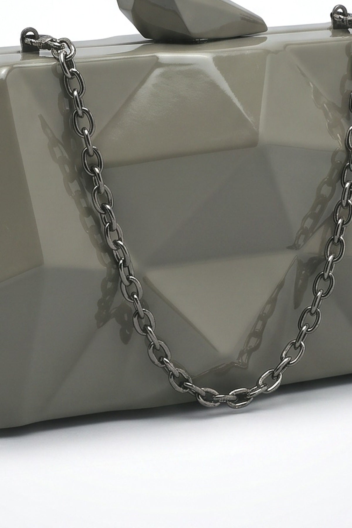 Irregular Design Clutch Chain Bag, fabric detail