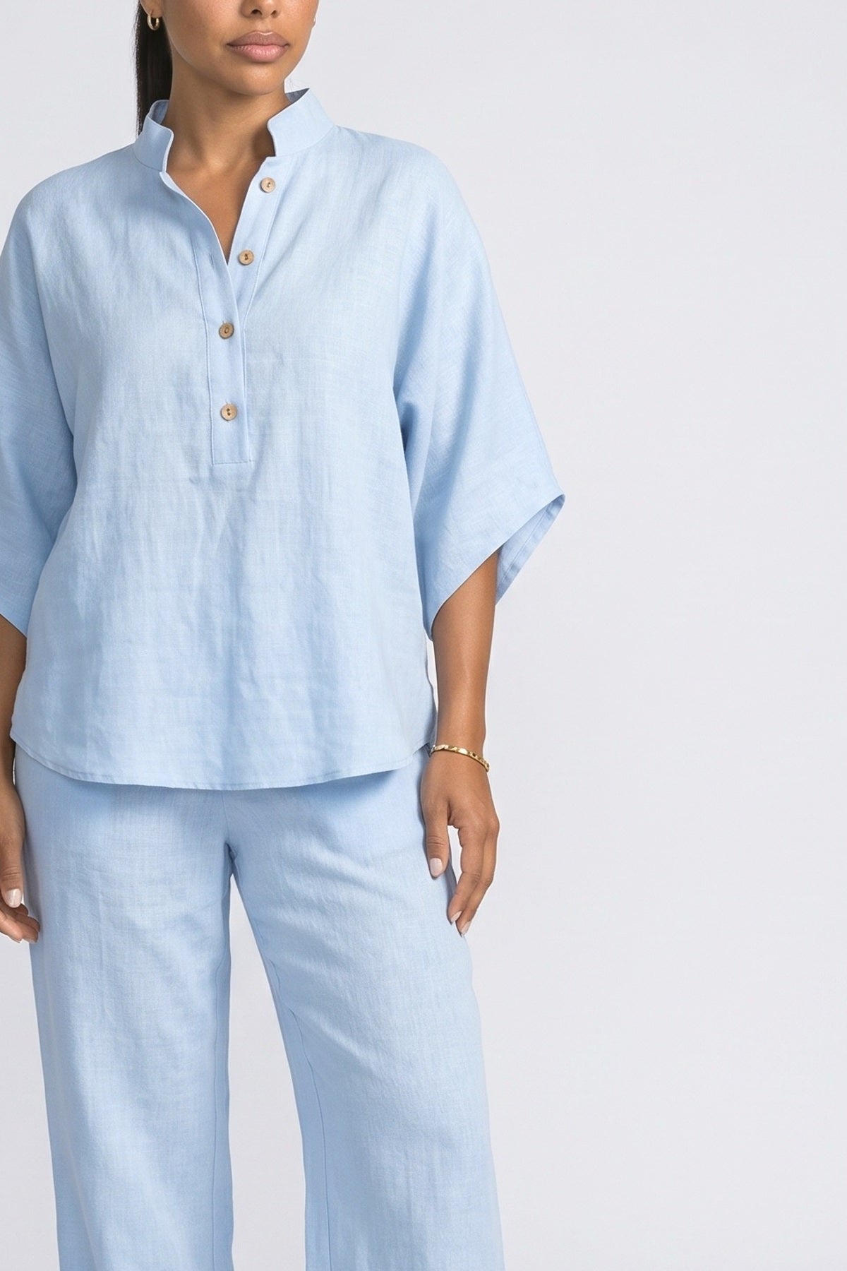Linen Two Piece Outfit, fabric detail