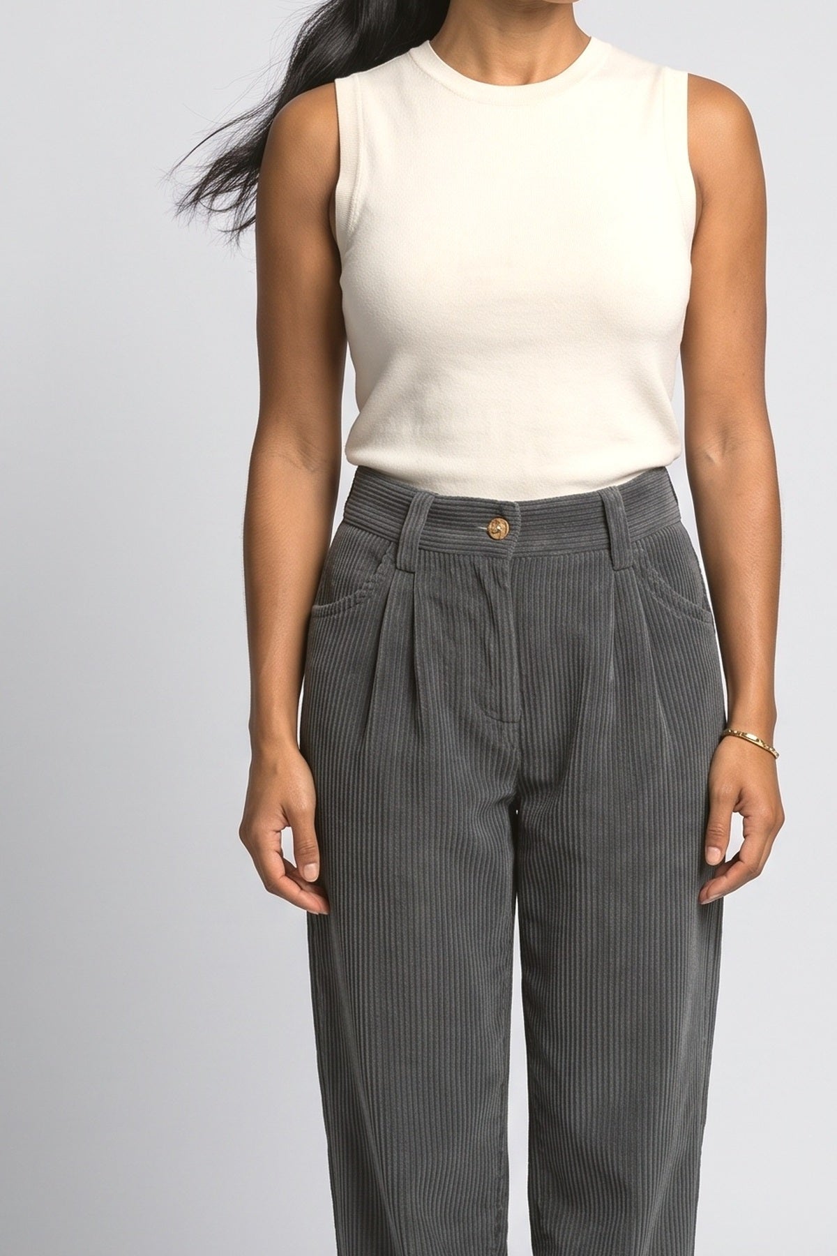 Pleated Wide Leg Pants, fabric detail