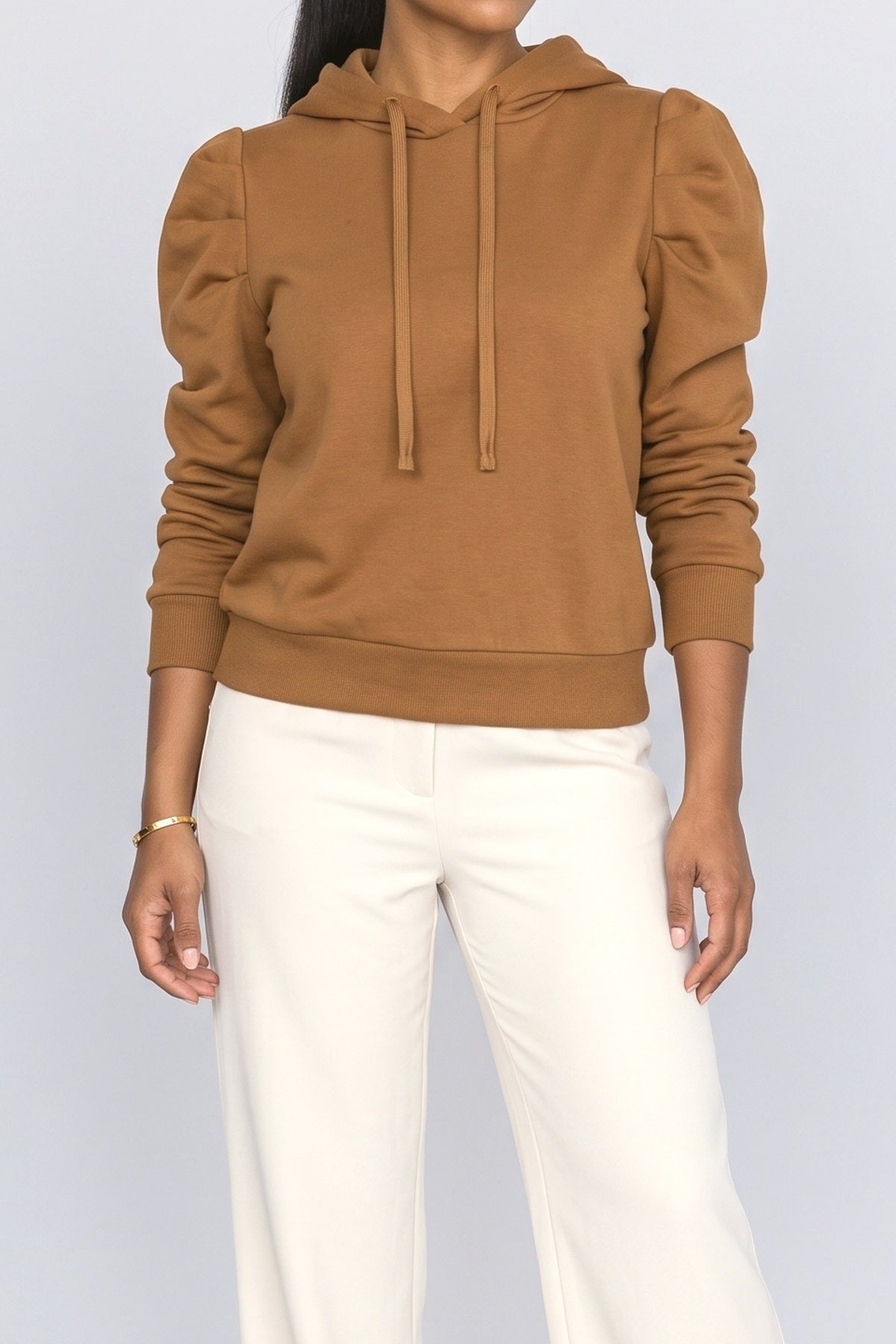 Puff Sleeve Sweatshirt, fabric detail