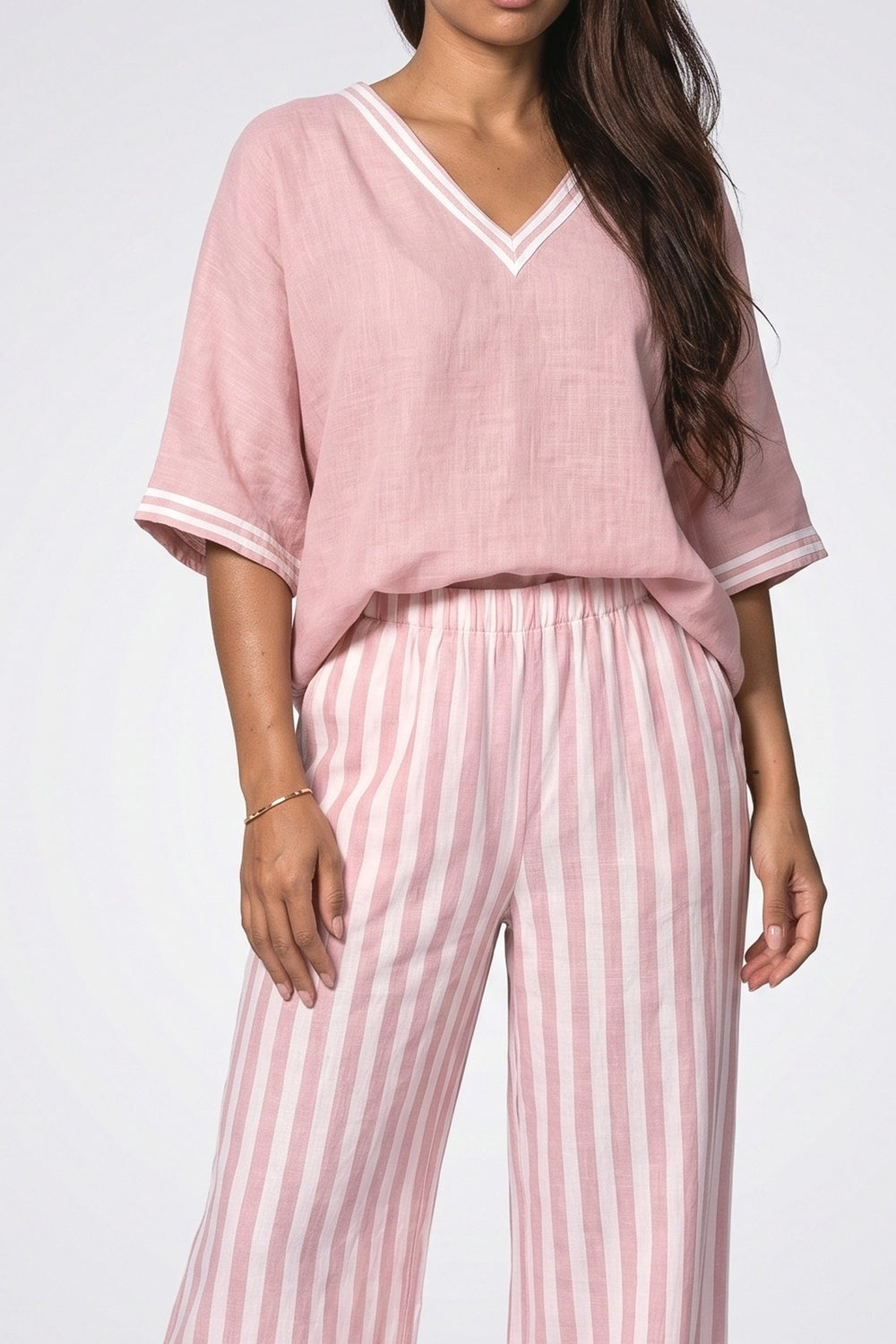 Linen Two Piece Outfit, fabric detail