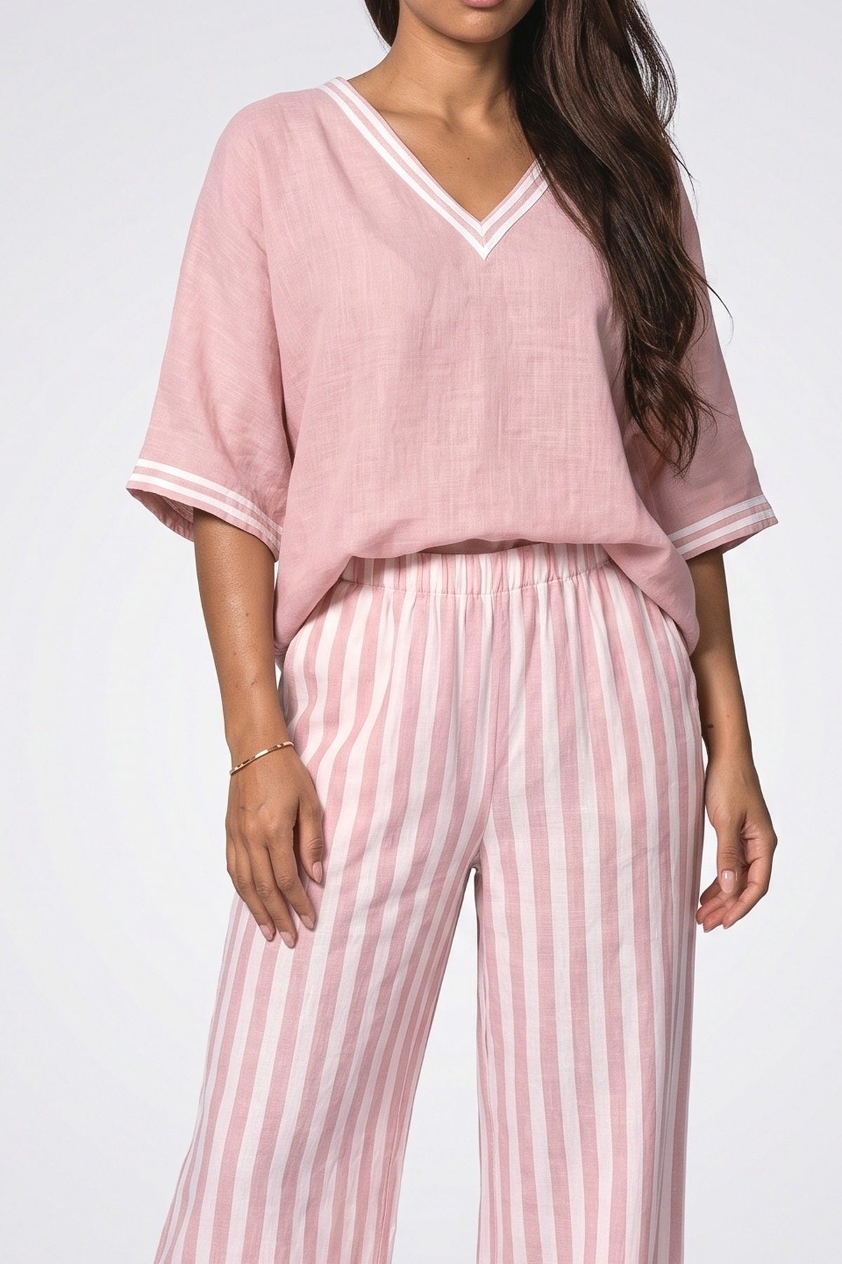 Linen Two Piece Outfit, fabric detail