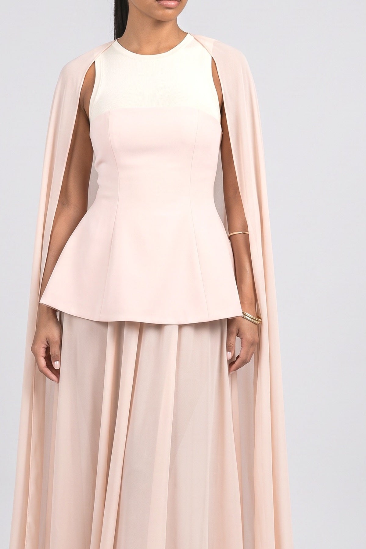 Orange Sheer Maxi Skirt, fabric detail
