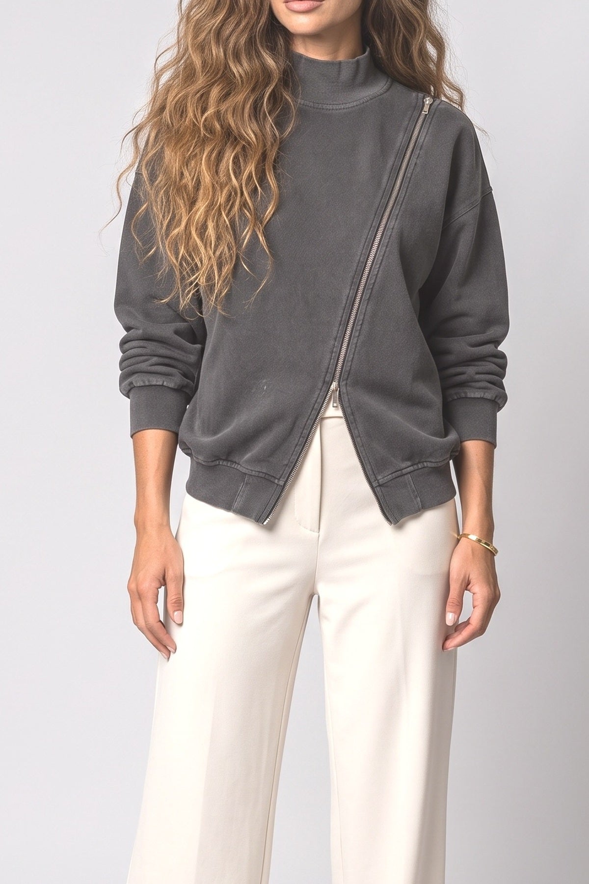 Gray Sweatshirt, fabric detail