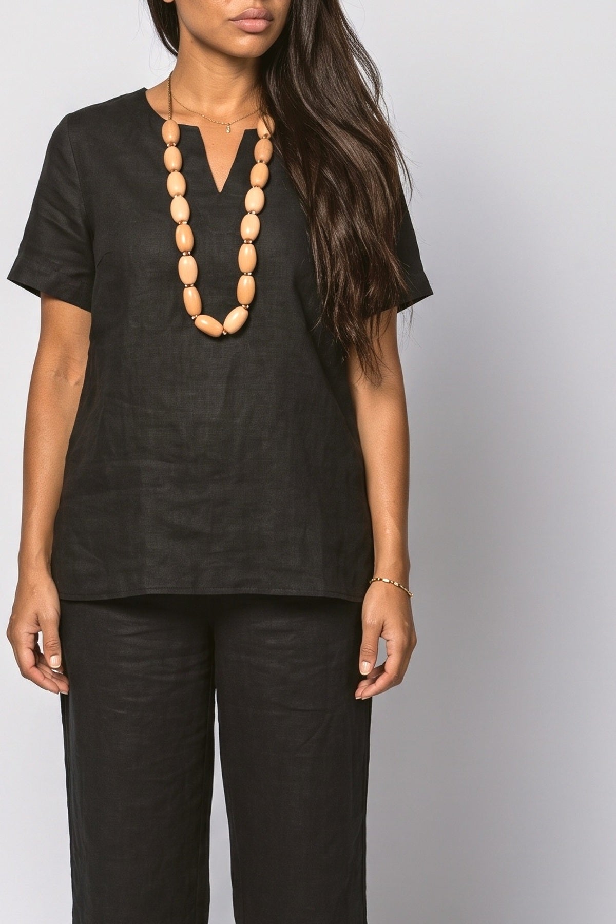 V-Neck Two Piece Outfit, fabric detail