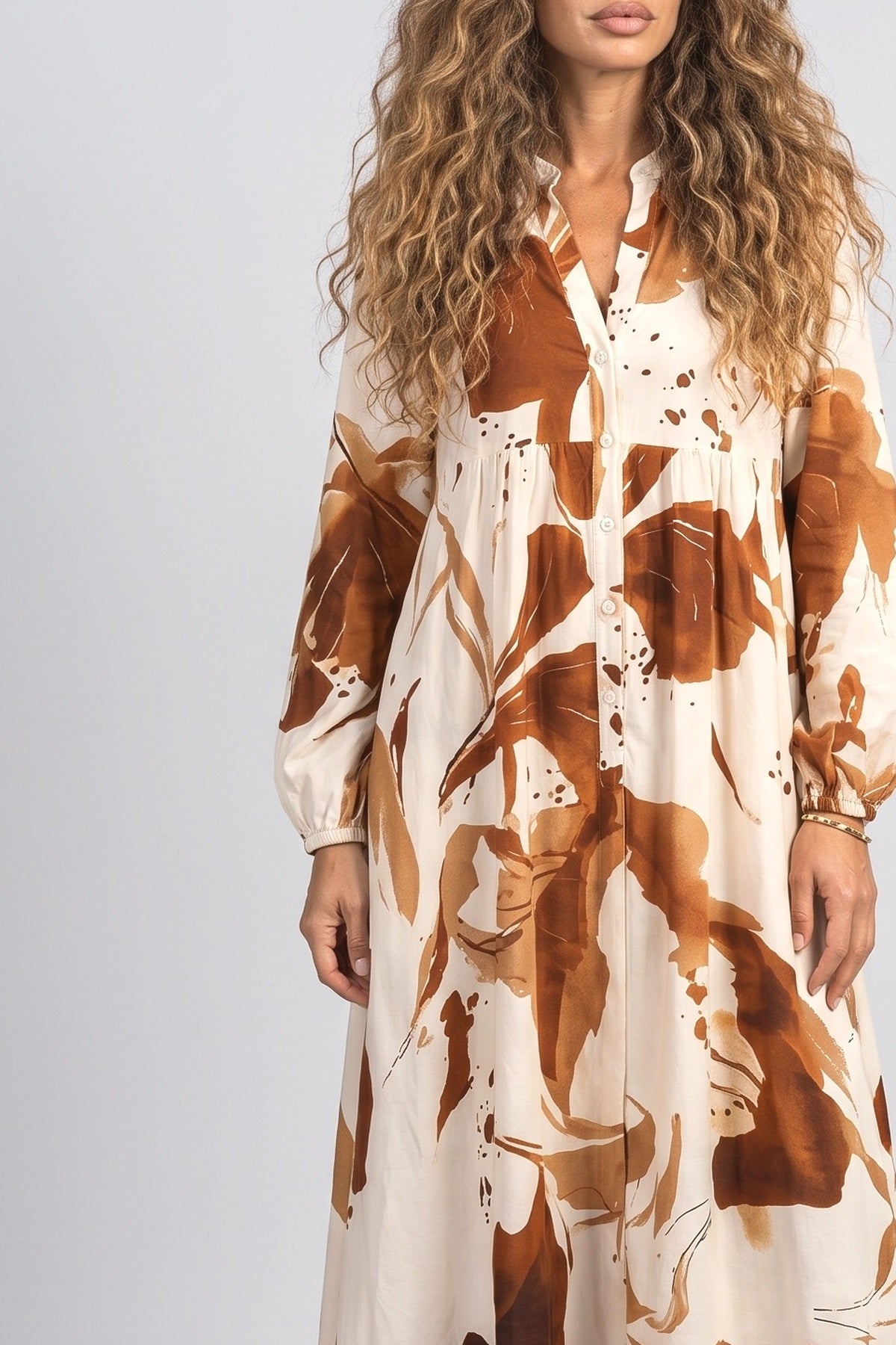Floral Maxi Dress, fabric detail