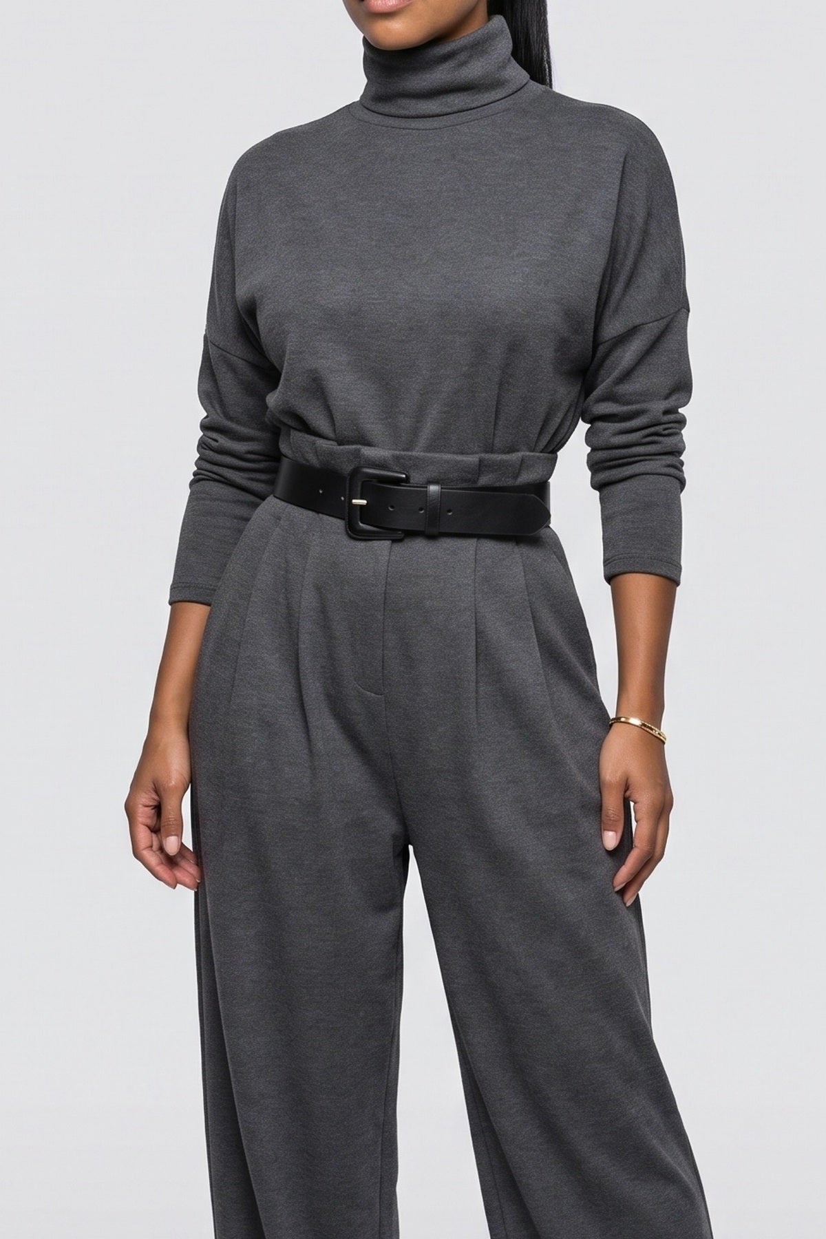 Turtleneck Two Piece Outfit, fabric detail