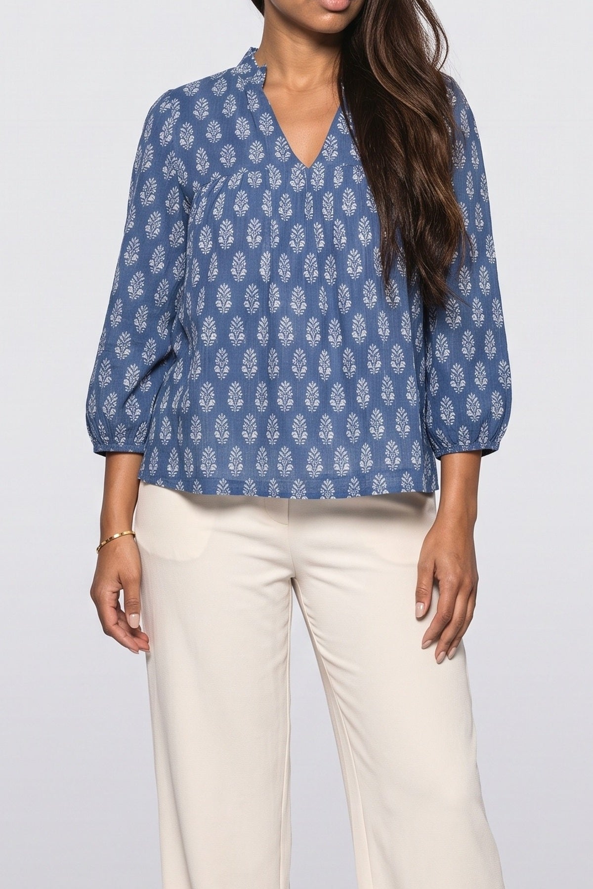 V-Neck Blouse, fabric detail