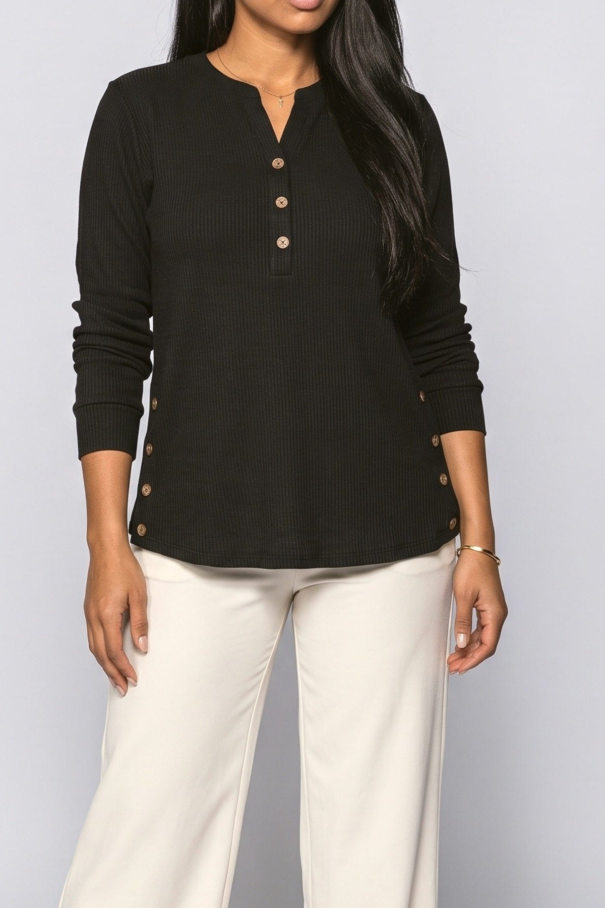 Ribbed Pullover Sweater, fabric detail