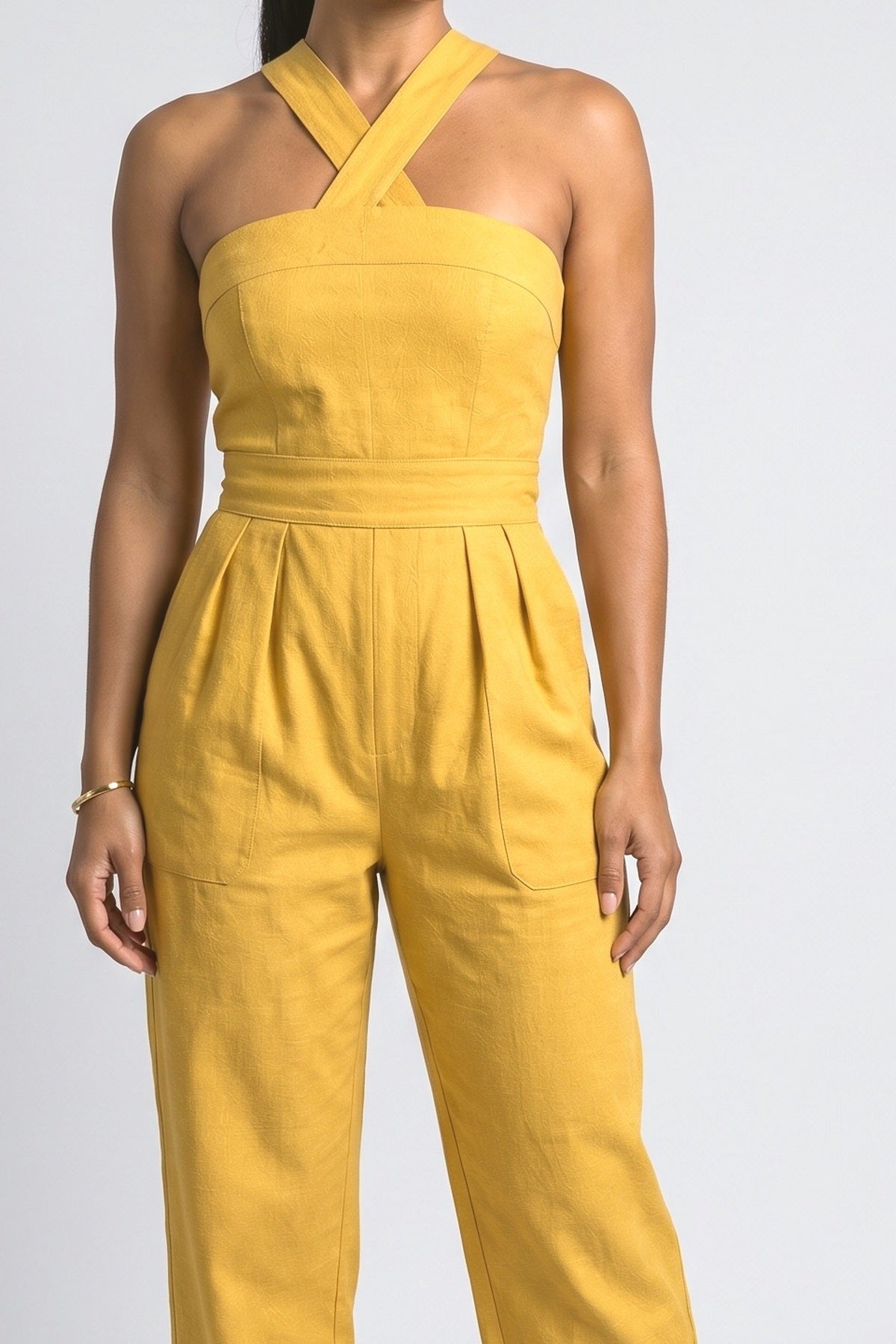 Halter Neck Jumpsuit, fabric detail