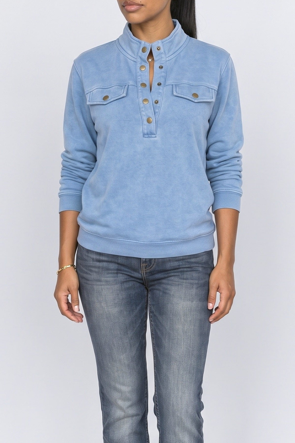 Blue Sweatshirt, fabric detail