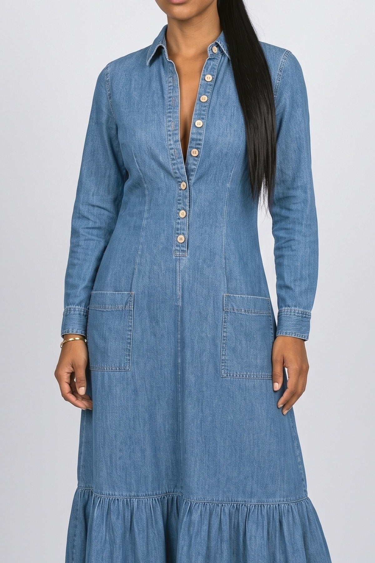 Tiered Maxi Dress, fabric detail